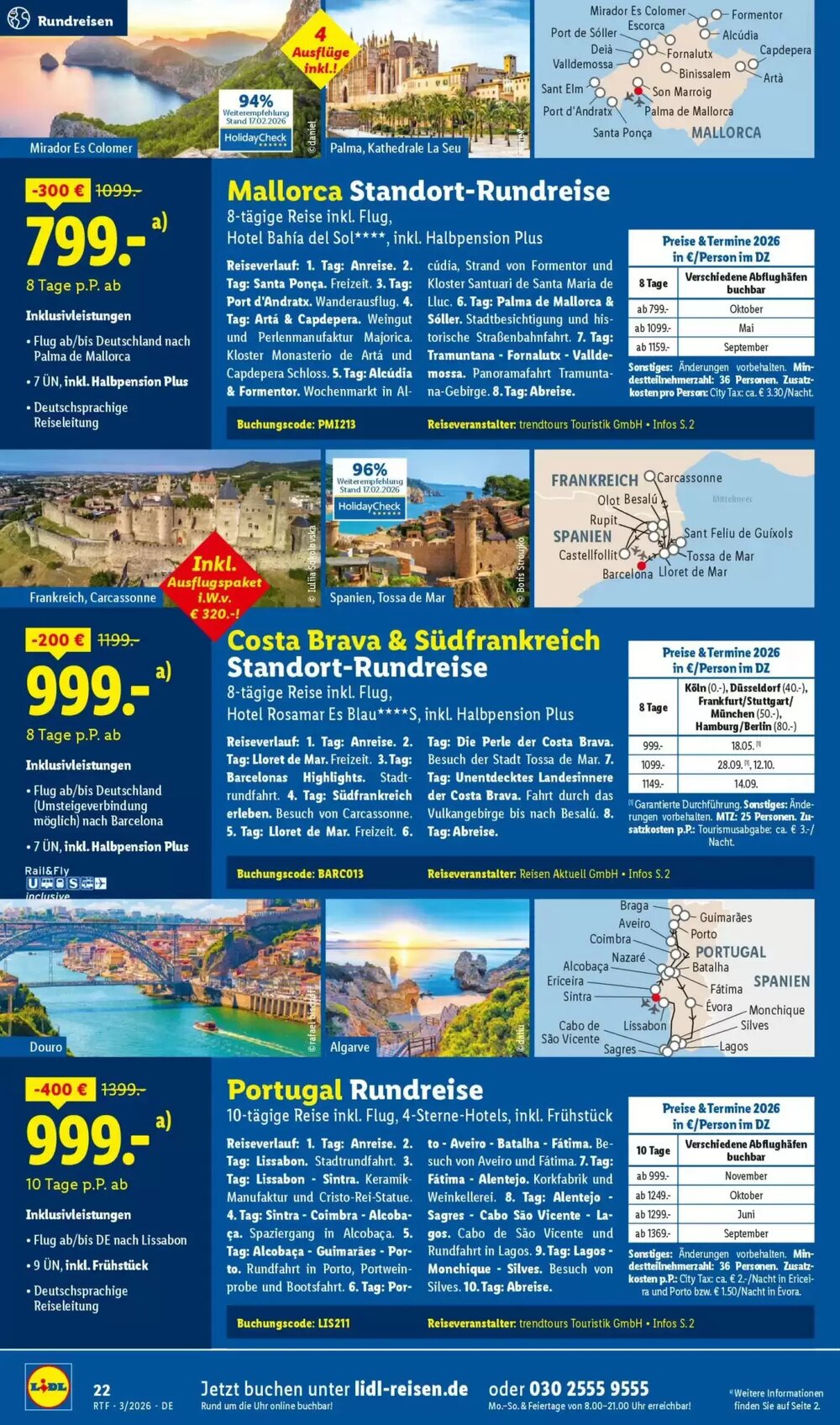 Lidl Reisen Prospekt (ab 14.03.2026) zum Blättern - Seite 22
