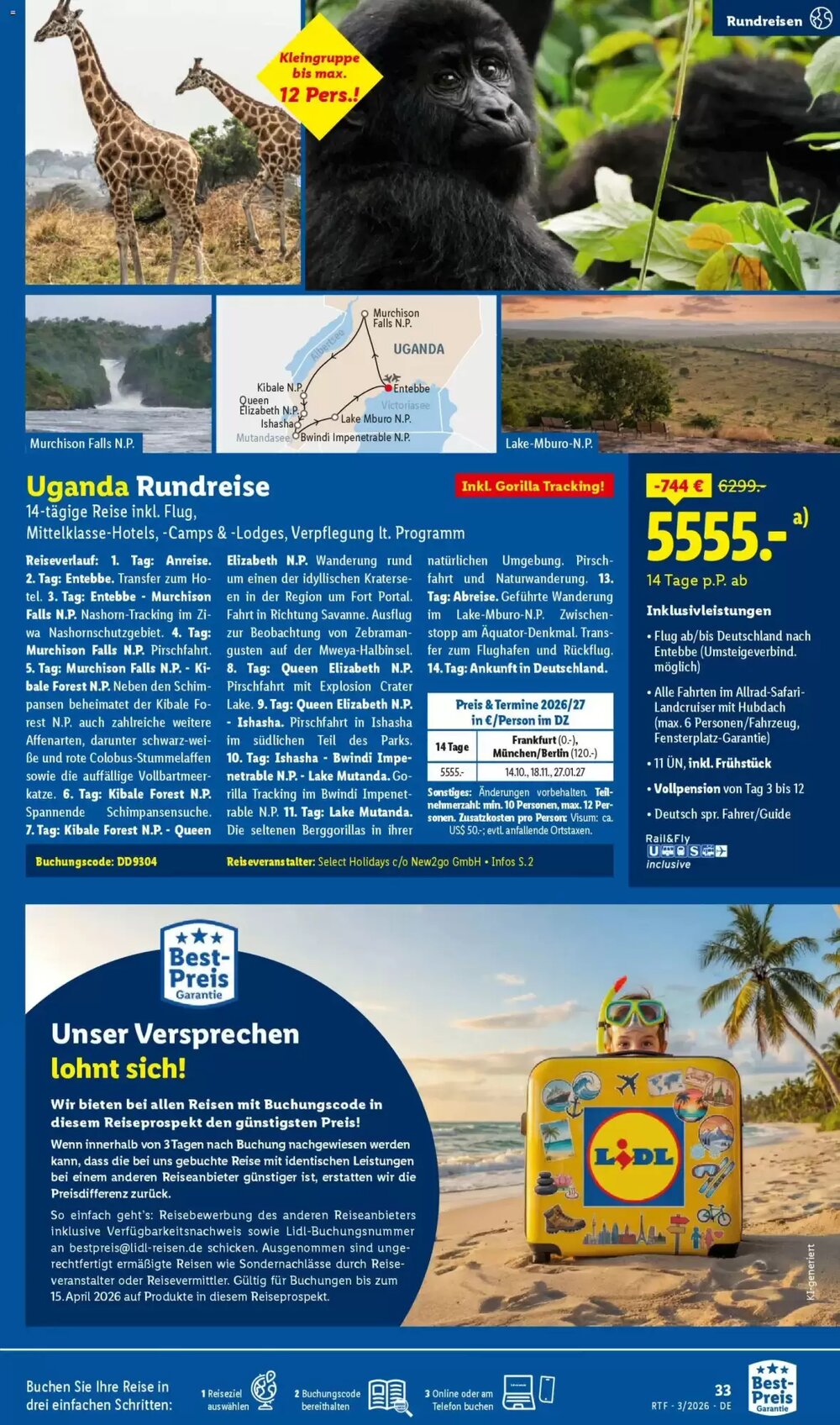 Lidl Reisen Prospekt (ab 14.03.2026) zum Blättern - Seite 33