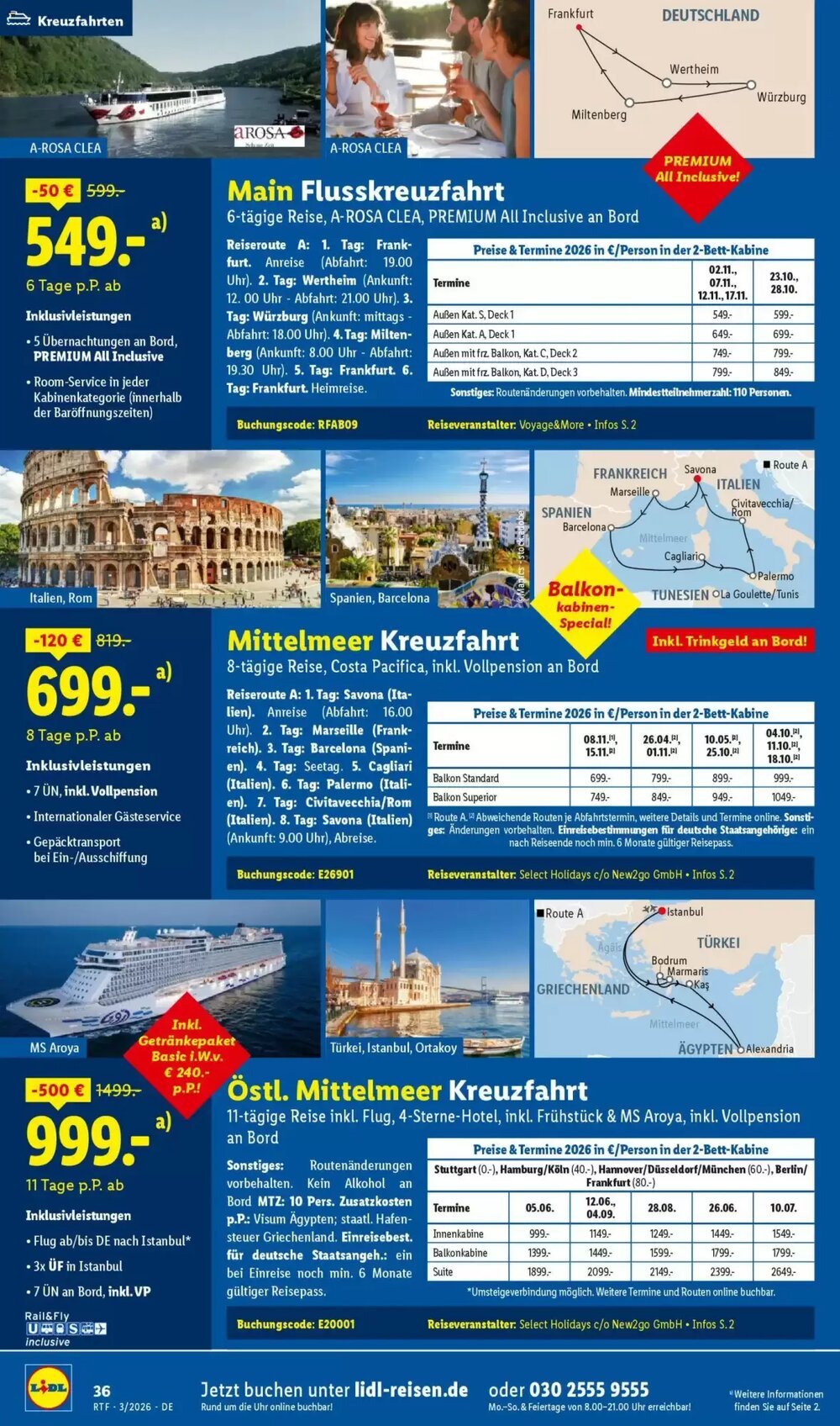 Lidl Reisen Prospekt (ab 14.03.2026) zum Blättern - Seite 36