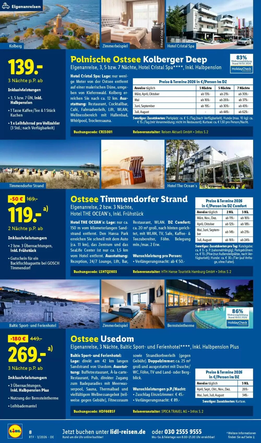 Lidl Reisen Prospekt (ab 14.03.2026) zum Blättern - Seite 8