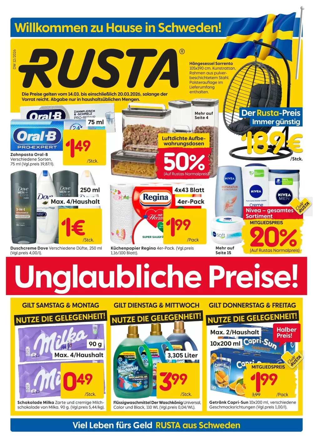 Rusta Prospekt (ab 14.03.2026) zum Blättern - Seite 1