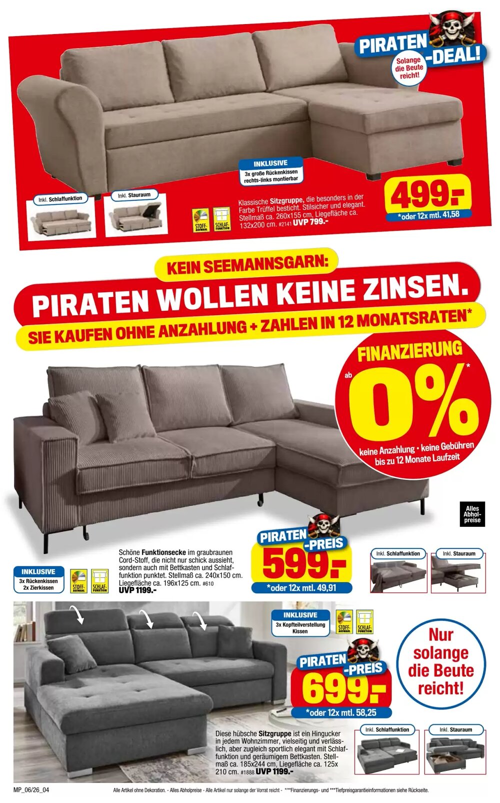 Möbelpiraten Prospekt (ab 14.03.2026) zum Blättern - Seite 4