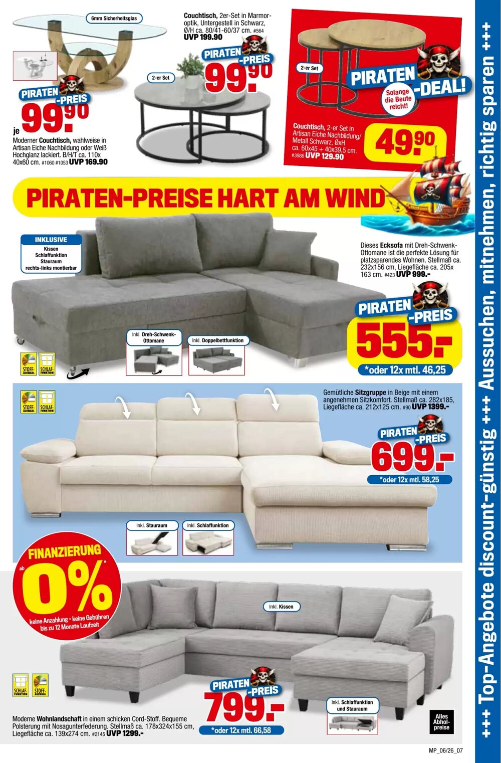 Möbelpiraten Prospekt (ab 14.03.2026) zum Blättern - Seite 7