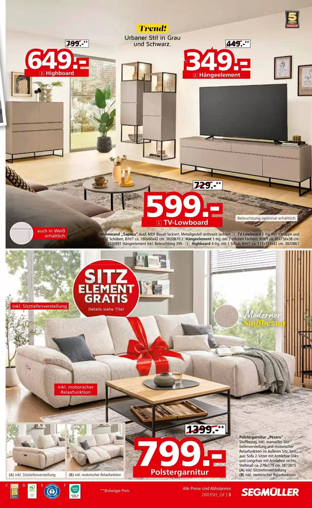 Segmüller Prospekt (ab 14.03.2026) zum Blättern - Seite 3