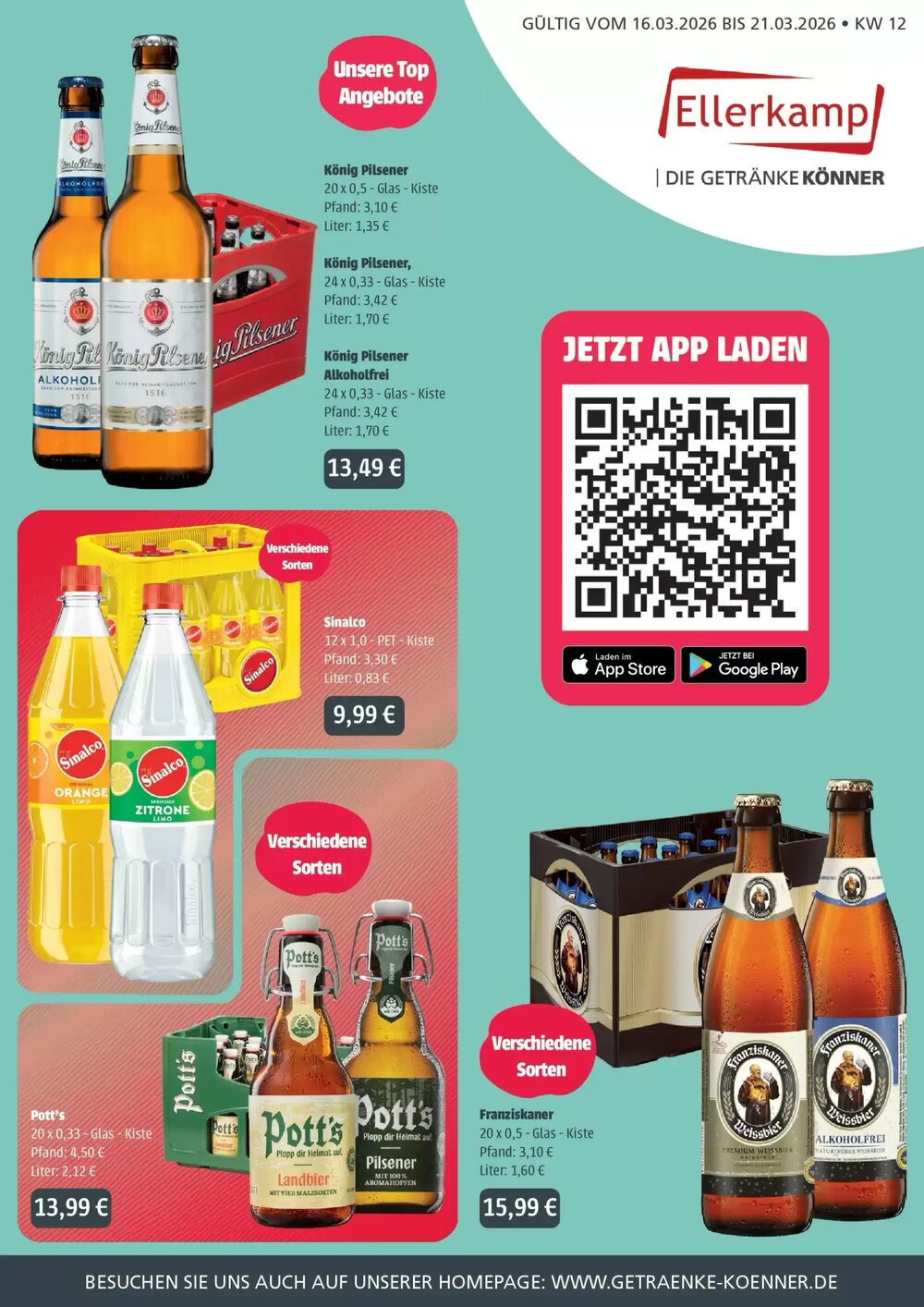 Ellerkamp Getränke Prospekt (ab 15.03.2026) zum Blättern - Seite 1