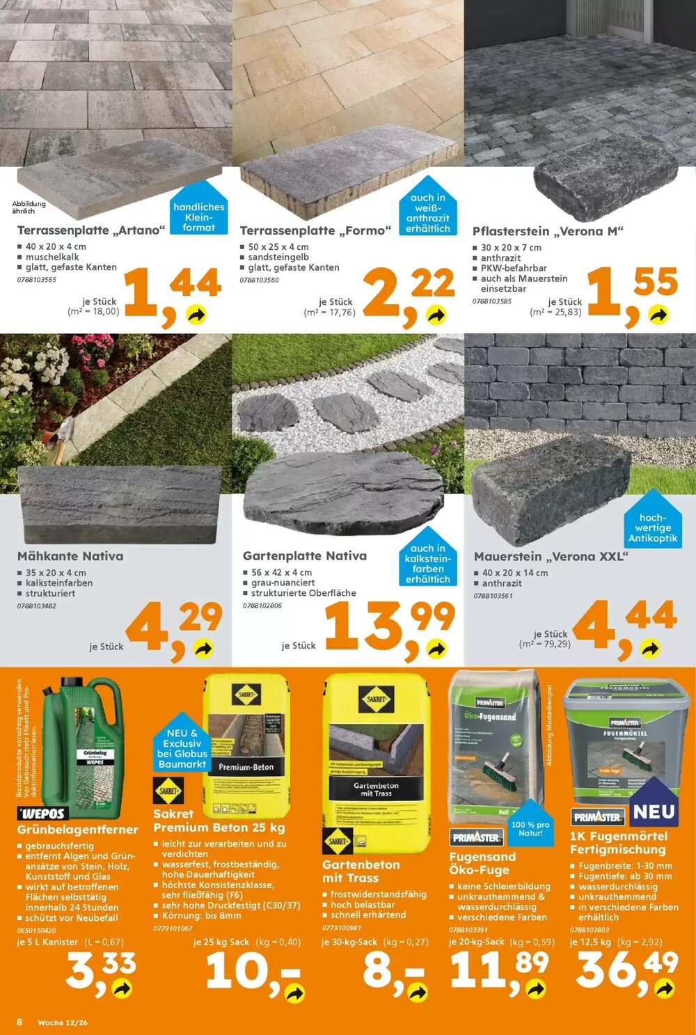 Globus Baumarkt Prospekt (ab 15.03.2026) zum Blättern - Seite 8