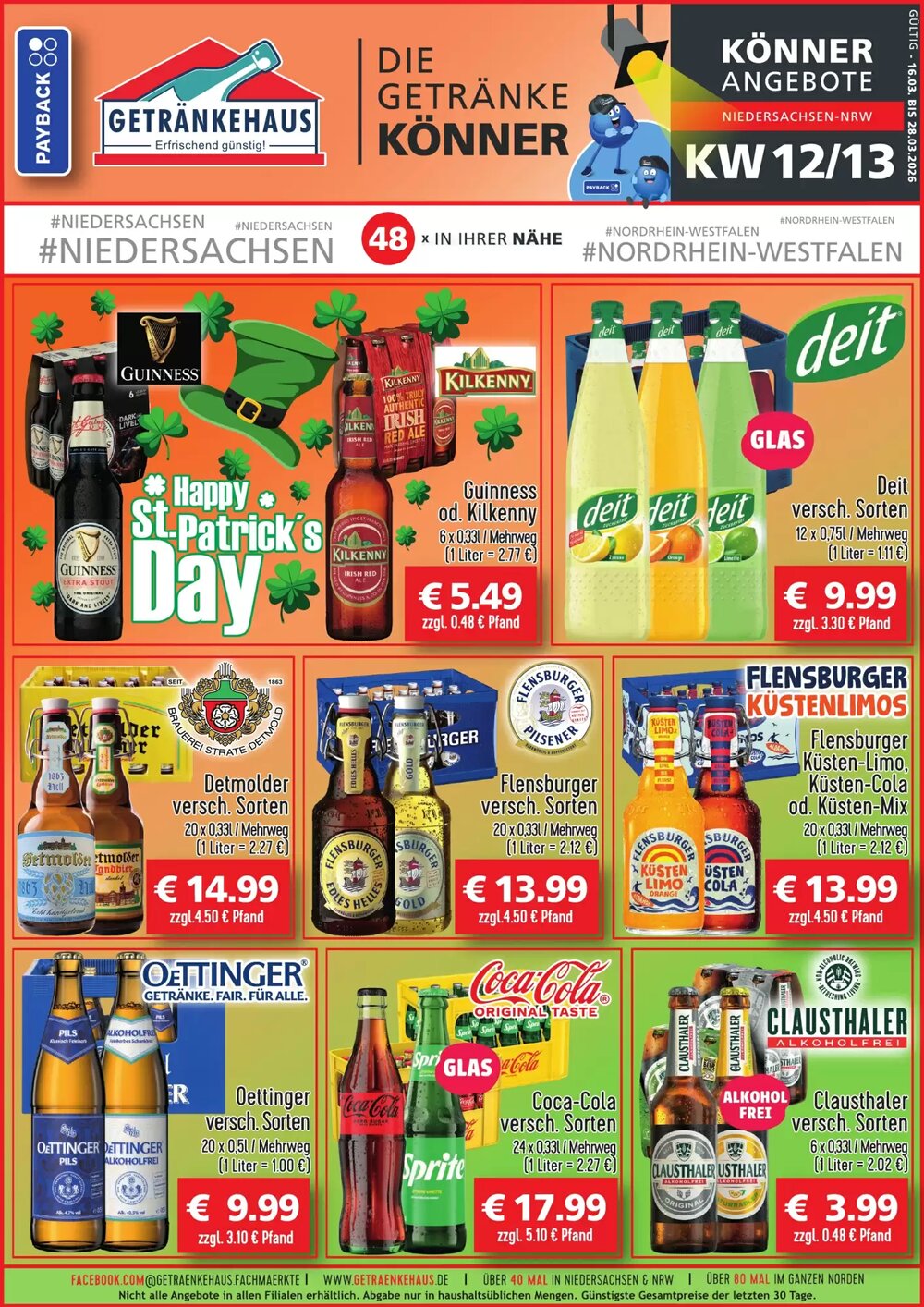 Getränkehaus Prospekt (ab 15.03.2026) zum Blättern - Seite 1