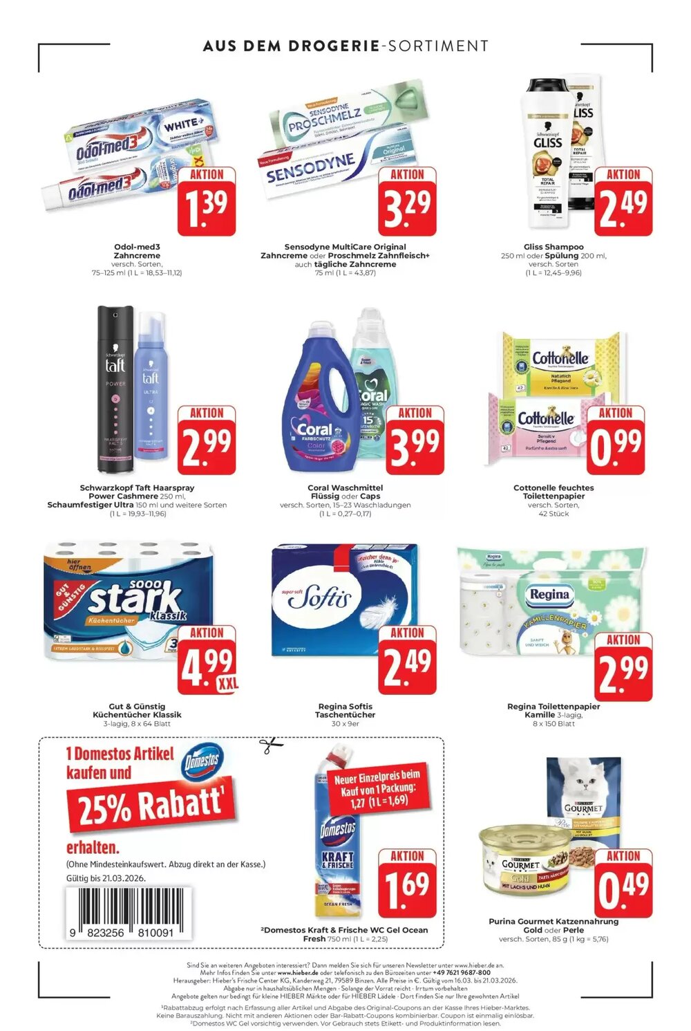 Hieber's Frische Center Prospekt (ab 15.03.2026) zum Blättern - Seite 16