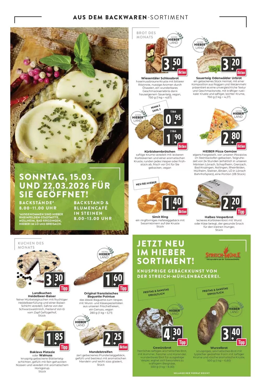 Hieber's Frische Center Prospekt (ab 15.03.2026) zum Blättern - Seite 6