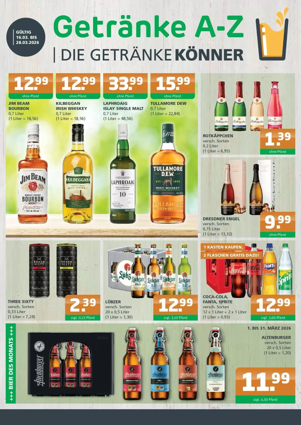 Getränke A-Z Prospekt (ab 15.03.2026) zum Blättern - Seite 1