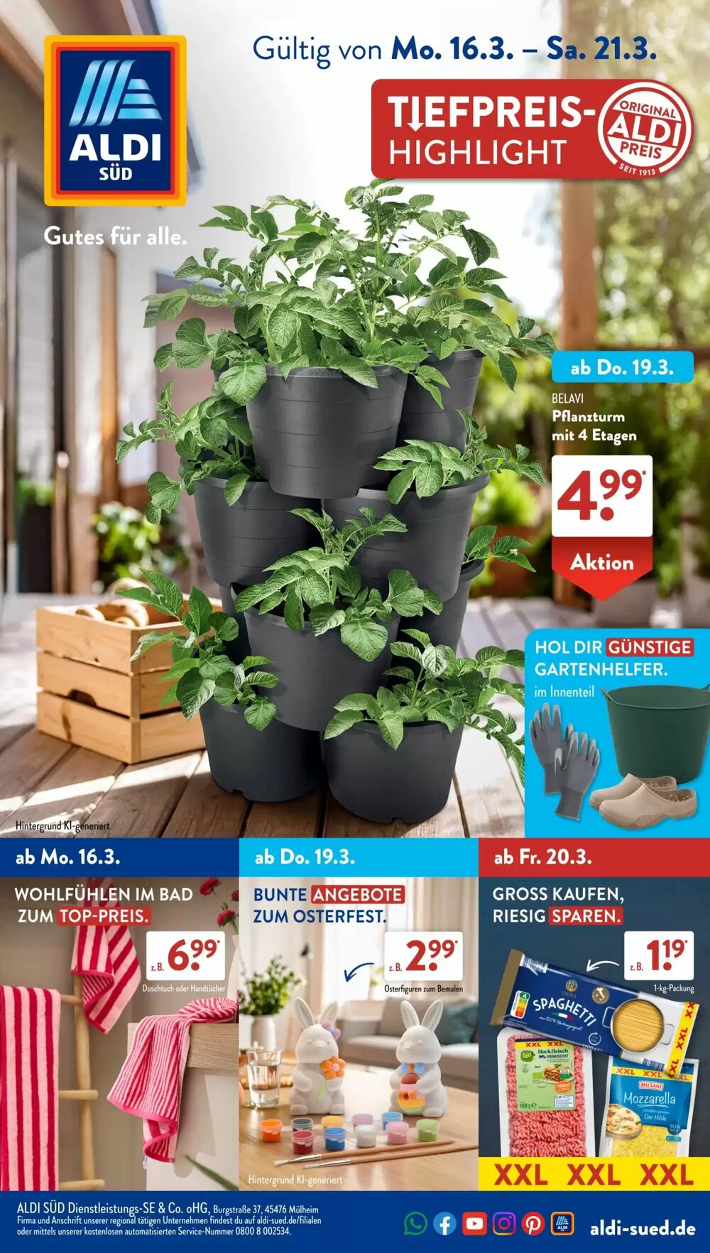 Aldi Süd Prospekt (ab 16.03.2026) zum Blättern - Seite 1