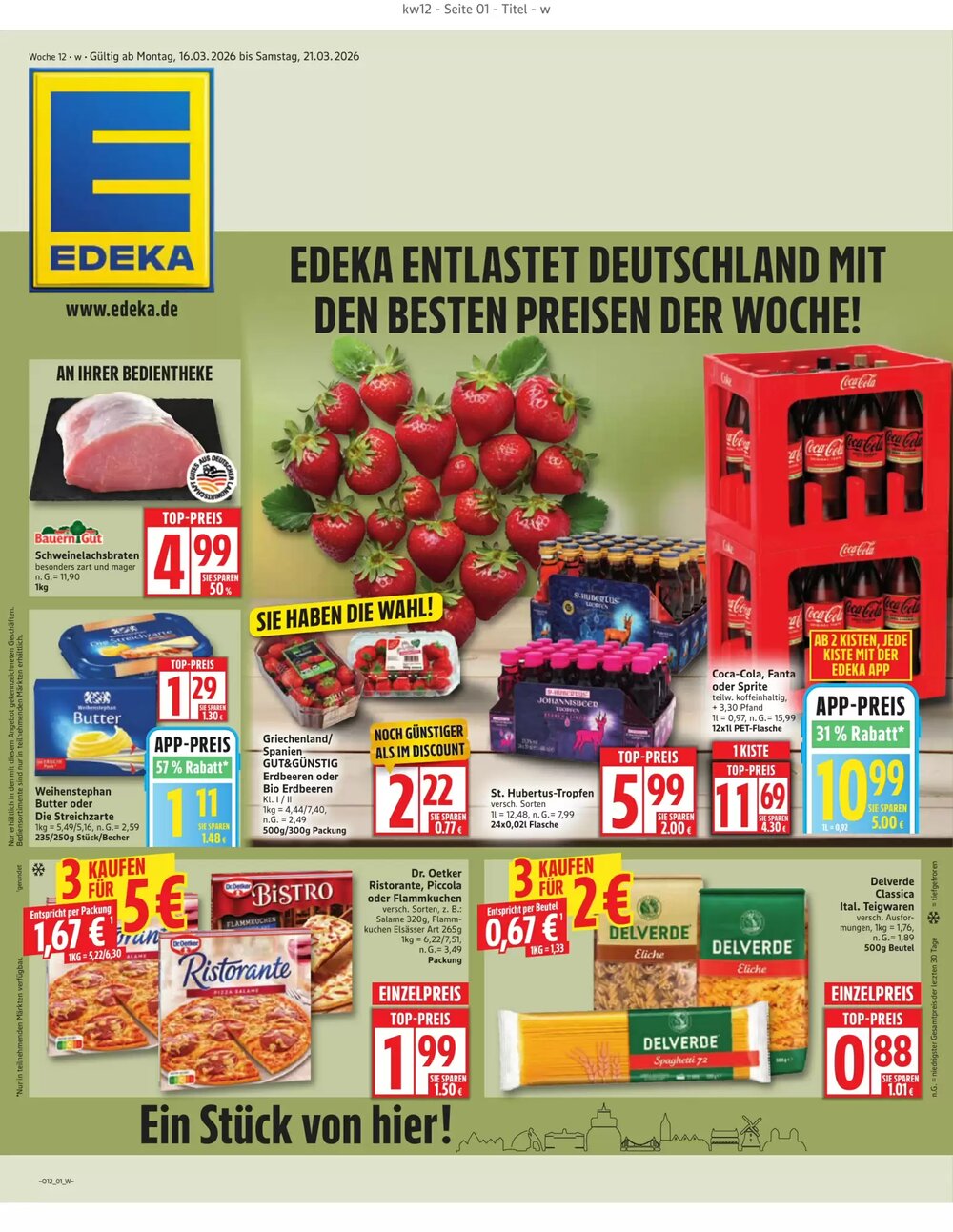 Edeka Prospekt (ab 16.03.2026) zum Blättern - Seite 1