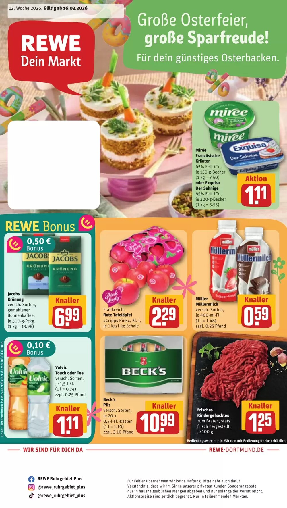 REWE Prospekt (ab 16.03.2026) zum Blättern - Seite 1