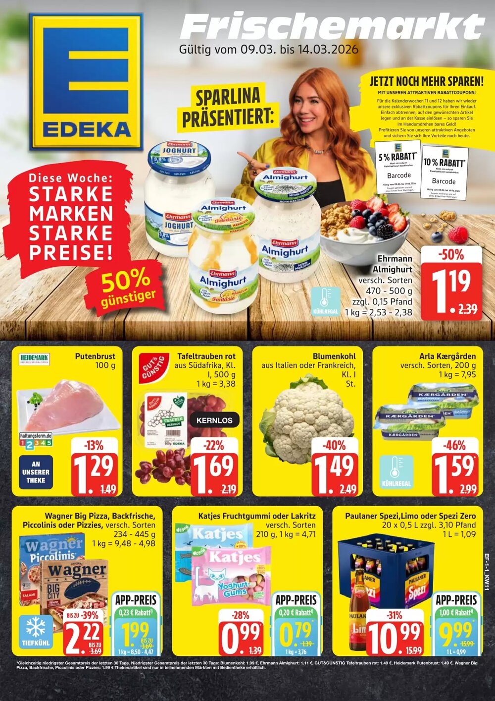 Edeka Frischemarkt Prospekt (ab 16.03.2026) zum Blättern - Seite 1