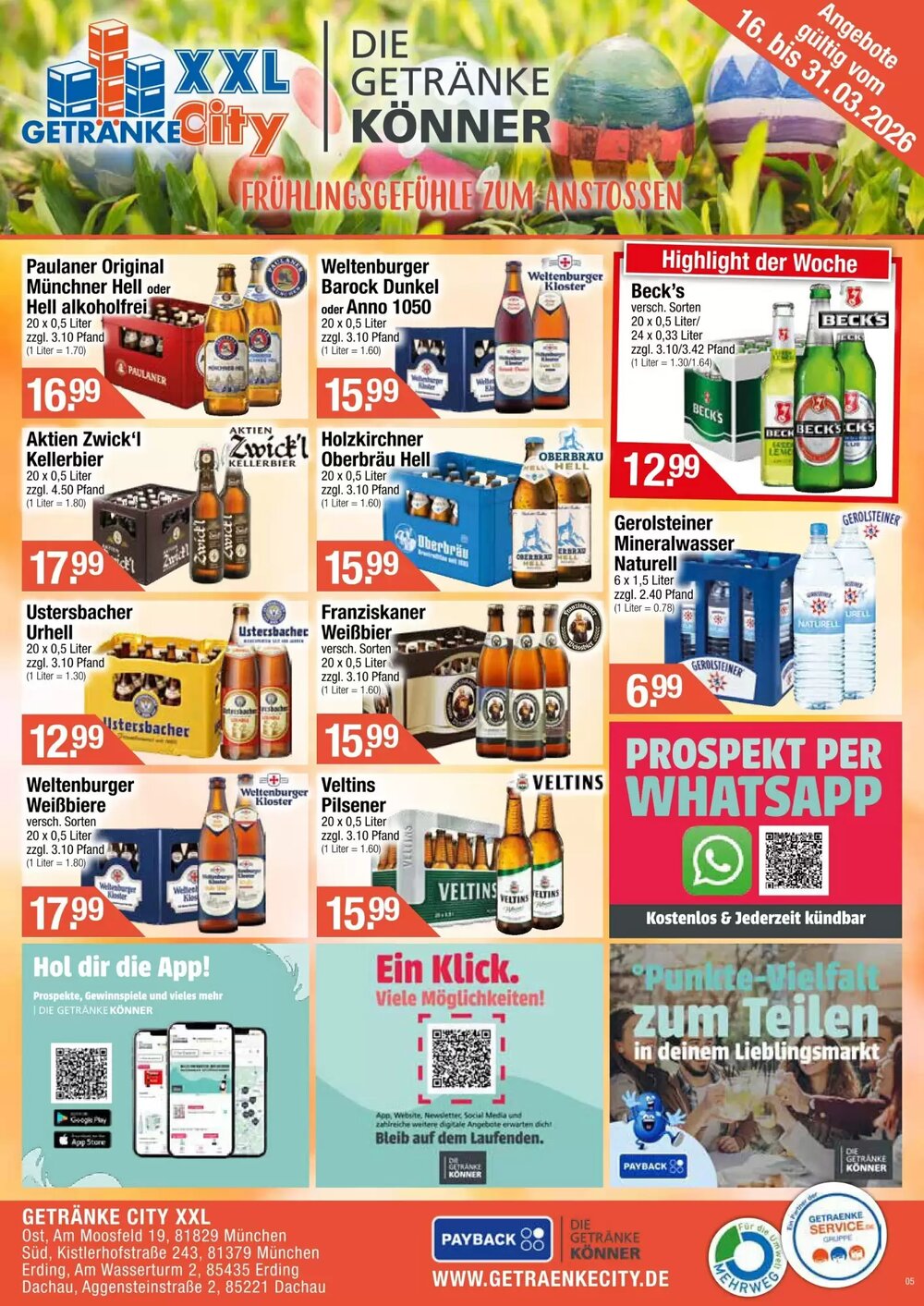 Getränke City Prospekt (ab 16.03.2026) zum Blättern - Seite 1