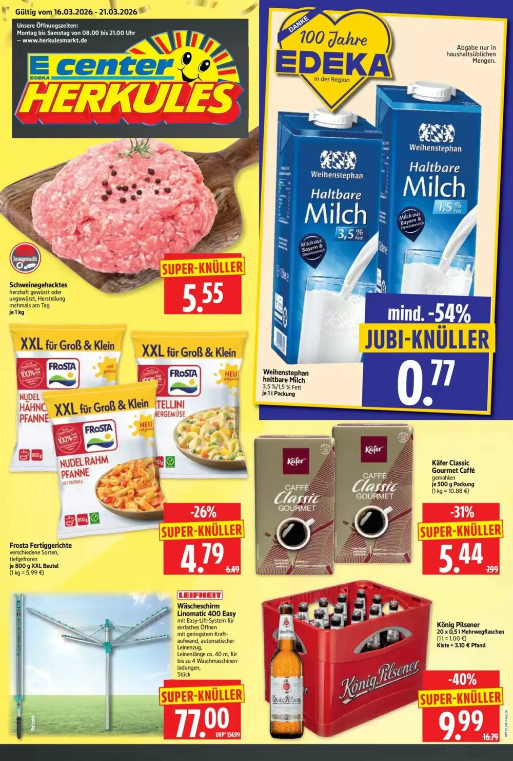Edeka Herkules Prospekt (ab 16.03.2026) zum Blättern - Seite 1