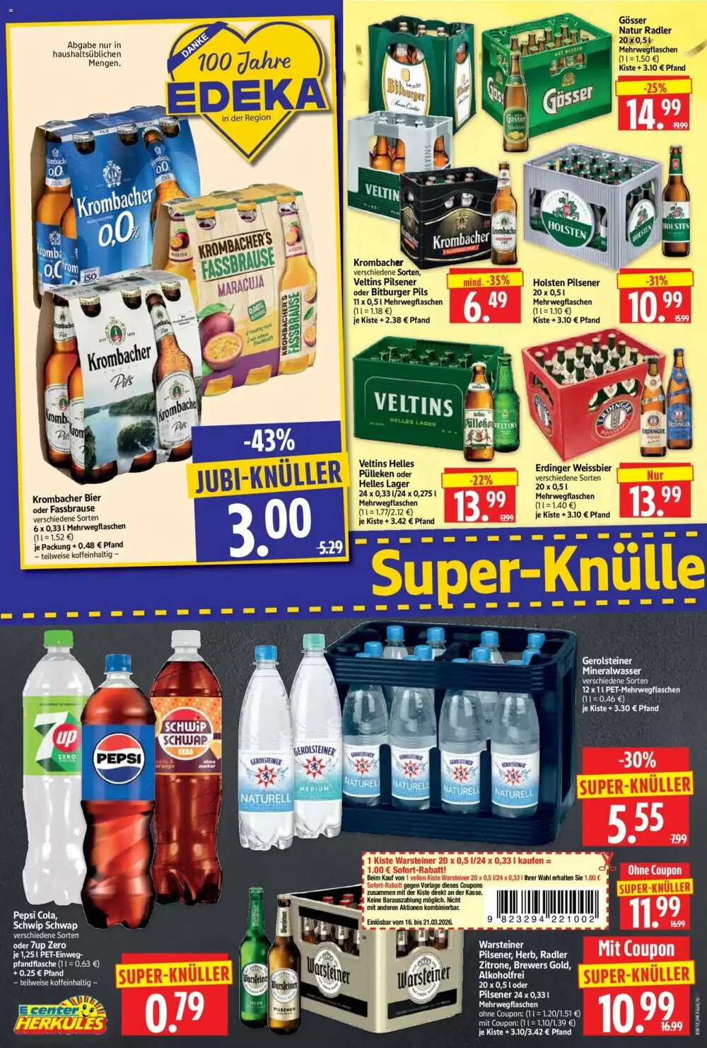 Edeka Herkules Prospekt (ab 16.03.2026) zum Blättern - Seite 16