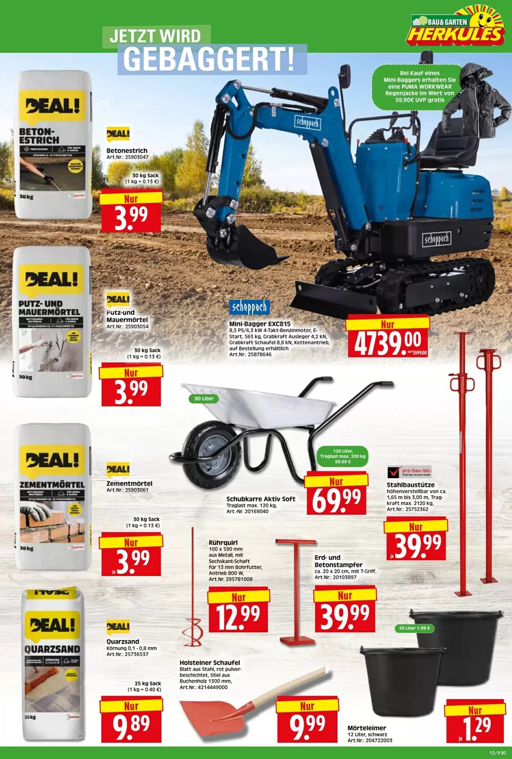 Herkules Baumarkt Prospekt (ab 16.03.2026) zum Blättern - Seite 9
