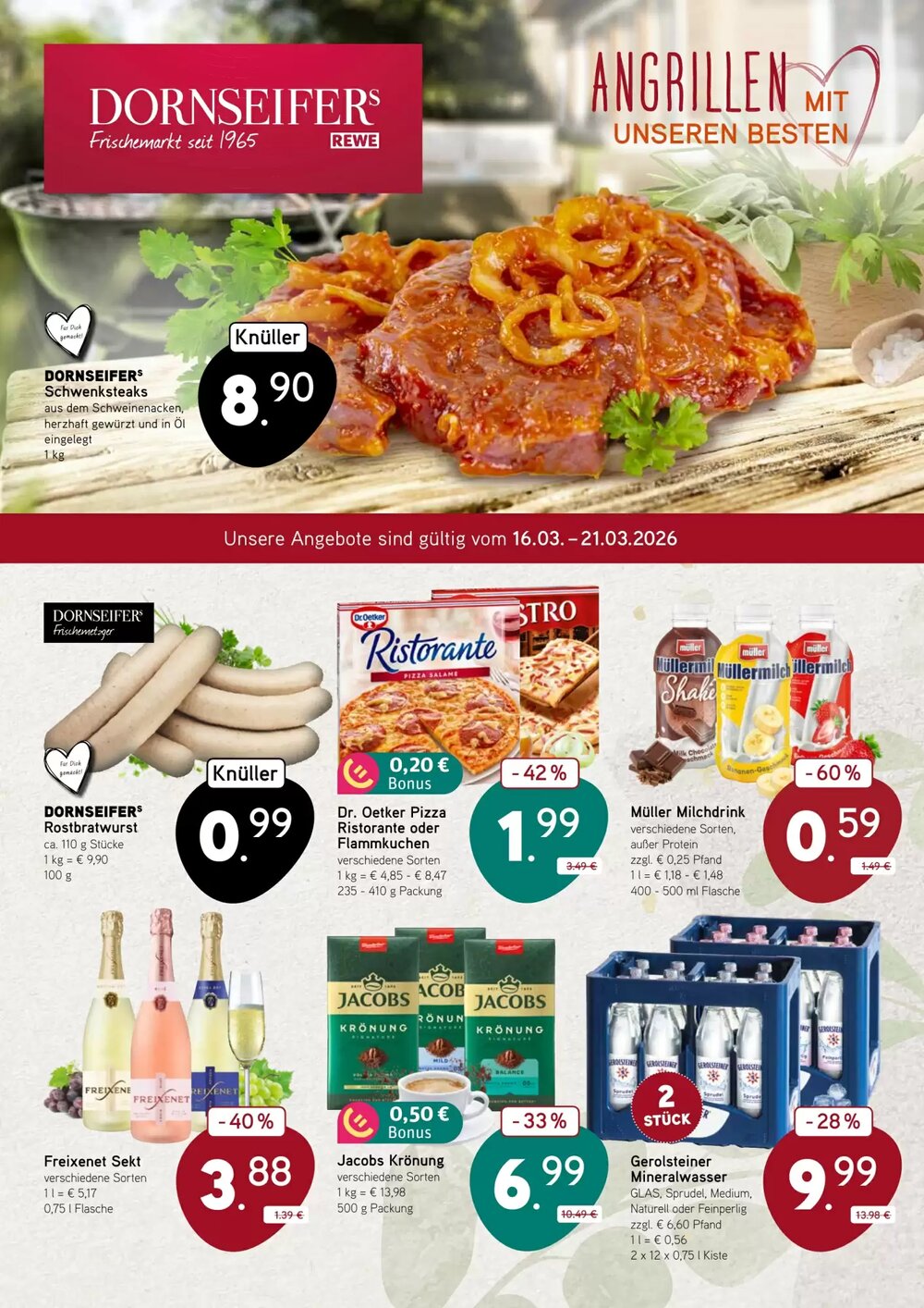 Edeka Aktiv Markt Prospekt (ab 16.03.2026) zum Blättern - Seite 1