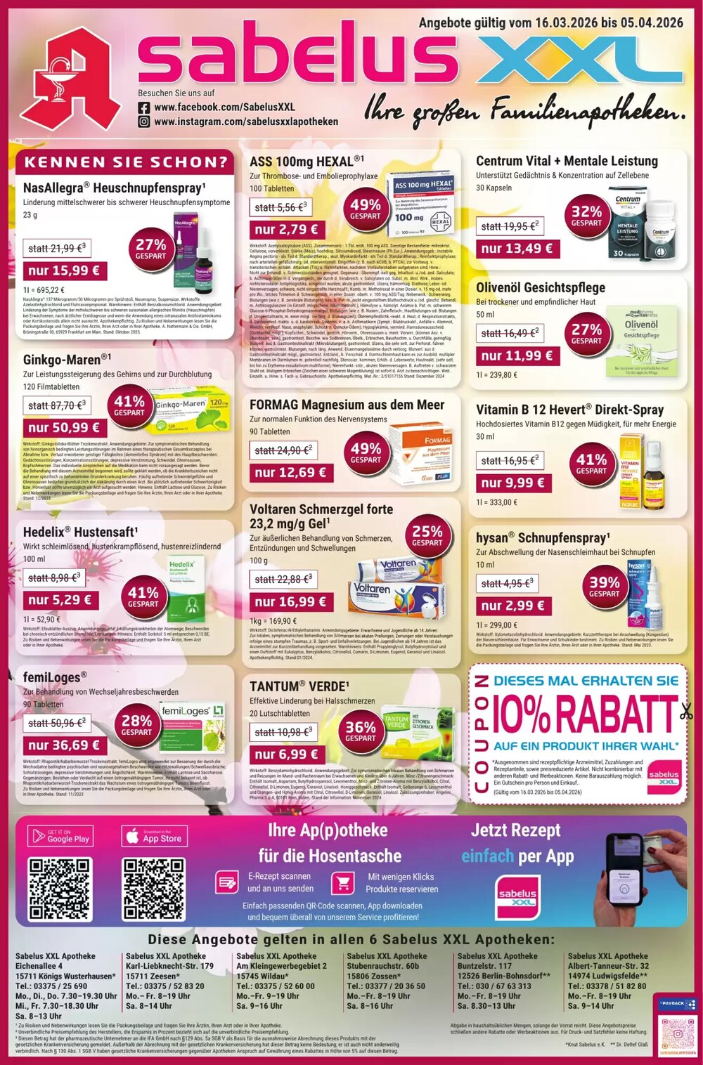 Sabelus XXL Prospekt (ab 16.03.2026) zum Blättern - Seite 1