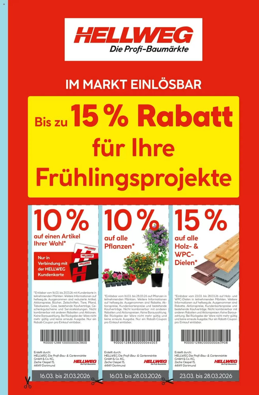 Hellweg Prospekt (ab 16.03.2026) zum Blättern - Seite 1