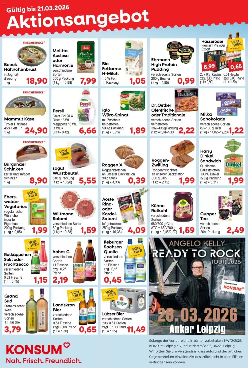 Konsum Leipzig Prospekt (ab 16.03.2026) zum Blättern - Seite 1