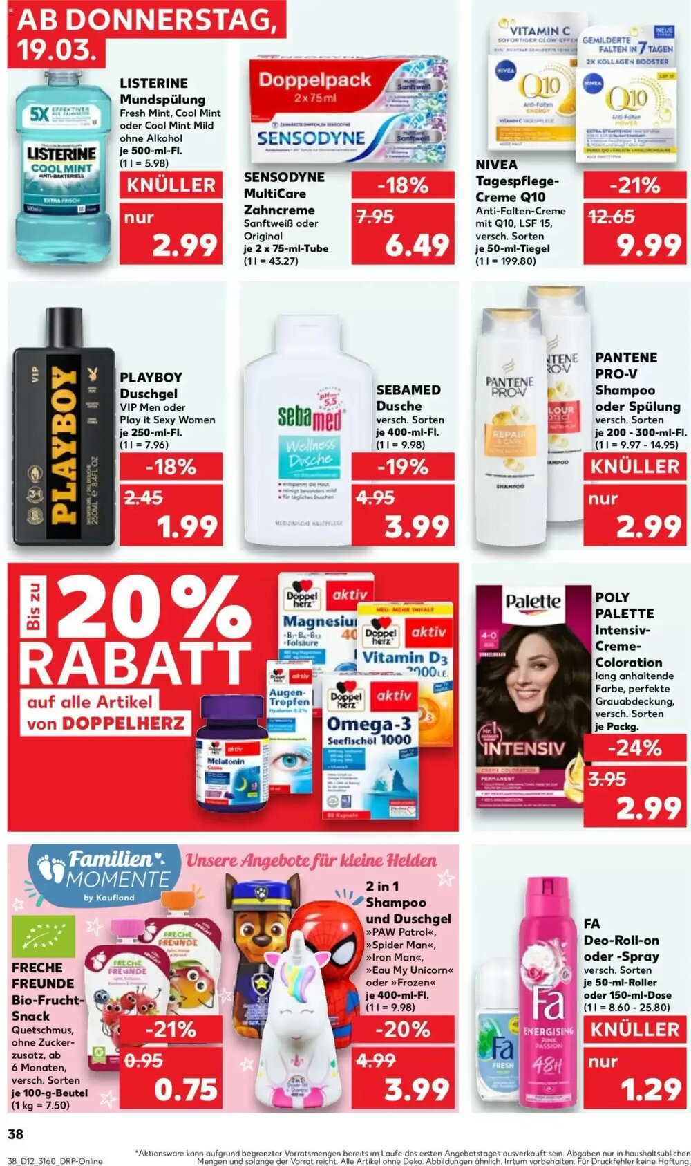 Kaufland Prospekt (ab 19.03.2026) zum Blättern - Seite 38