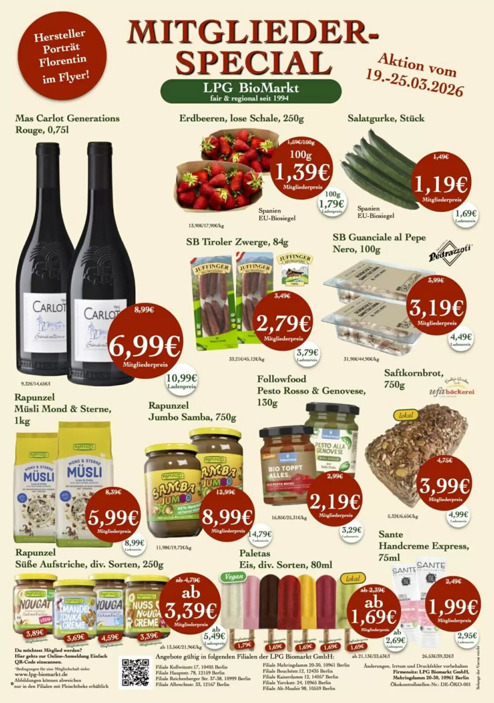 LPG Biomarkt Prospekt (ab 19.03.2026) zum Blättern - Seite 1