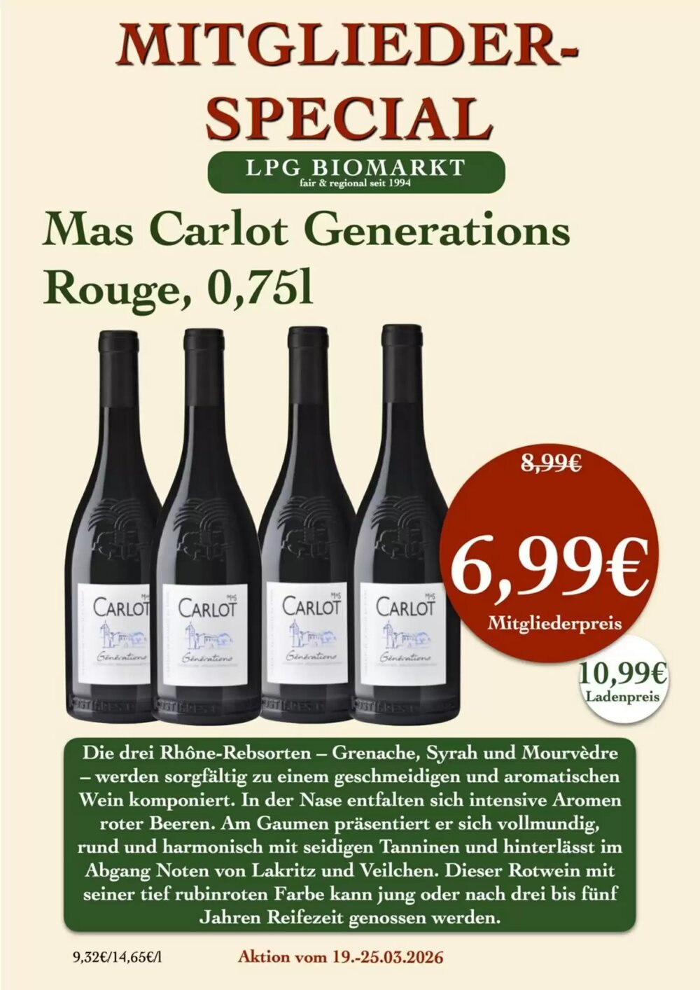 LPG Biomarkt Prospekt (ab 19.03.2026) zum Blättern - Seite 15