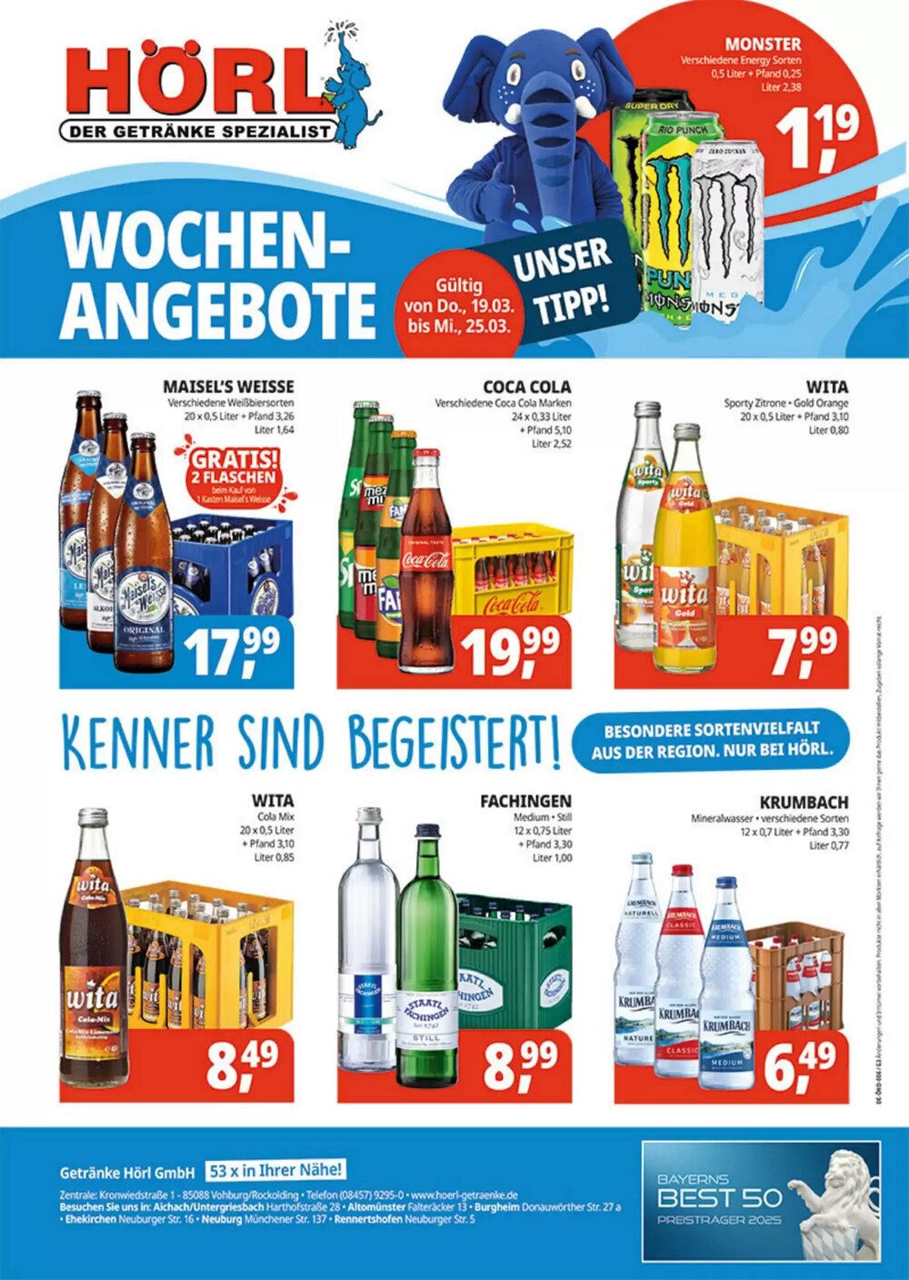 Hörl Getränke Prospekt (ab 19.03.2026) zum Blättern - Seite 1