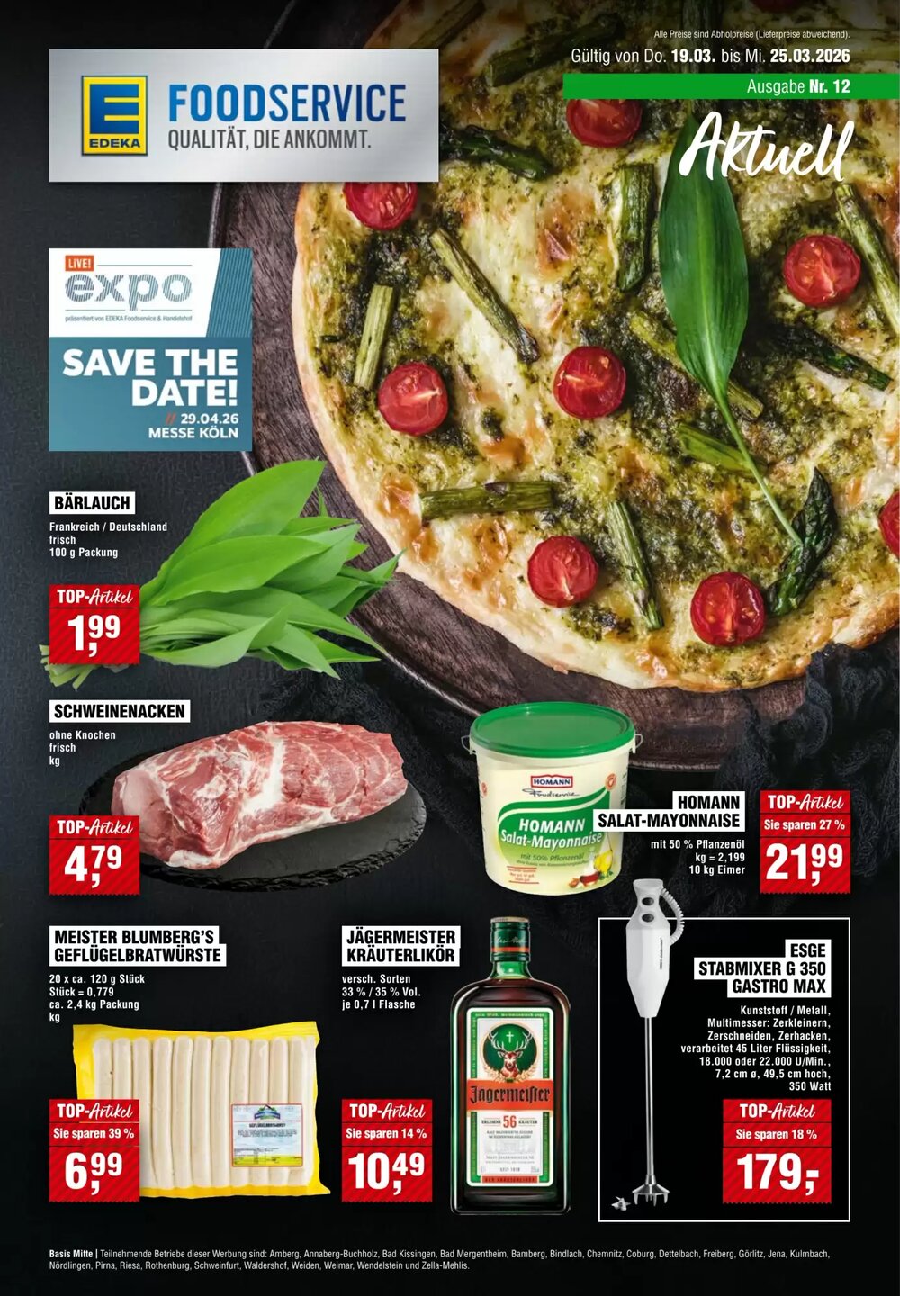 EDEKA Foodservice Prospekt (ab 19.03.2026) zum Blättern - Seite 1
