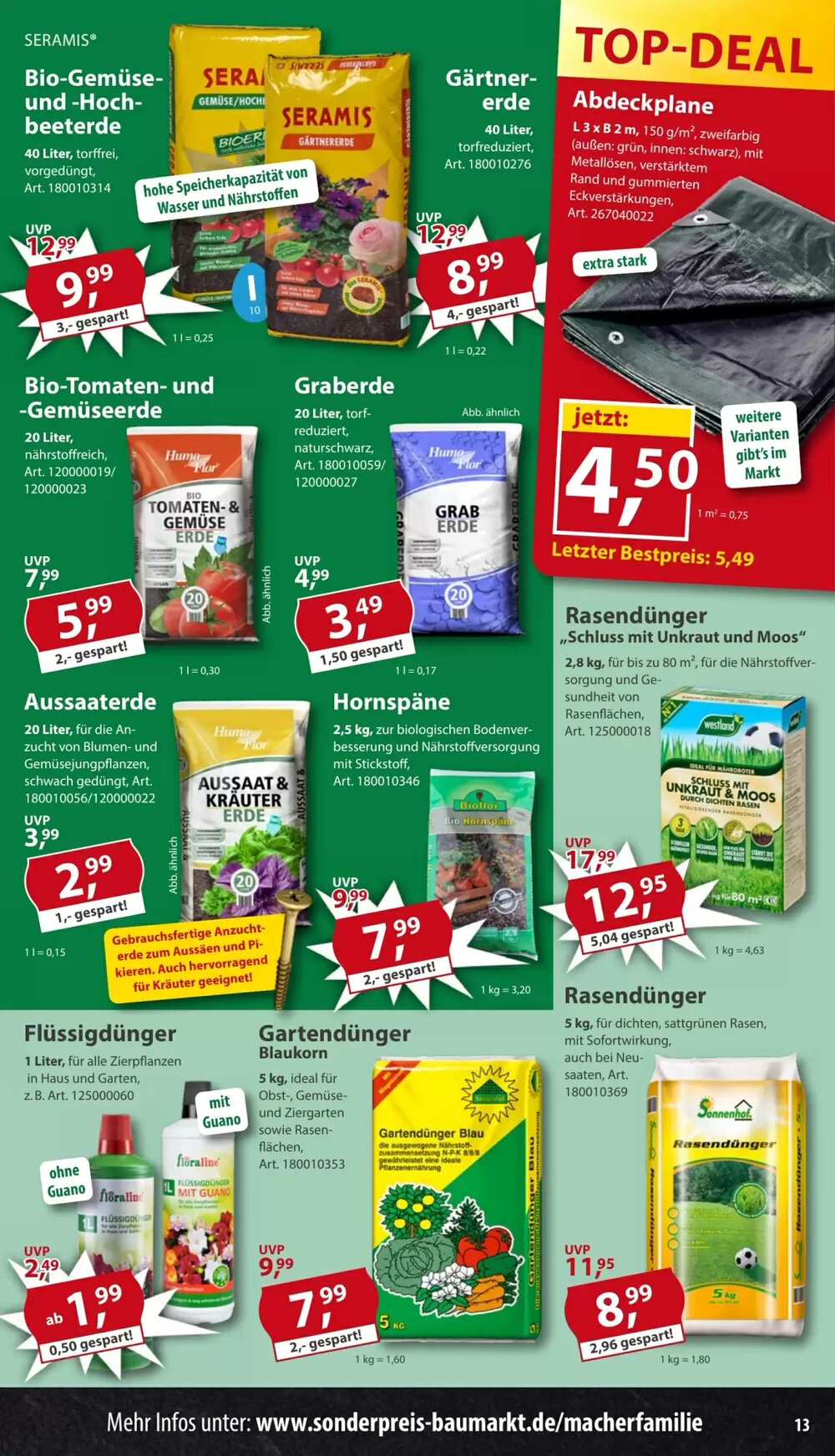 Sonderpreis Baumarkt Prospekt (ab 21.03.2026) zum Blättern - Seite 13
