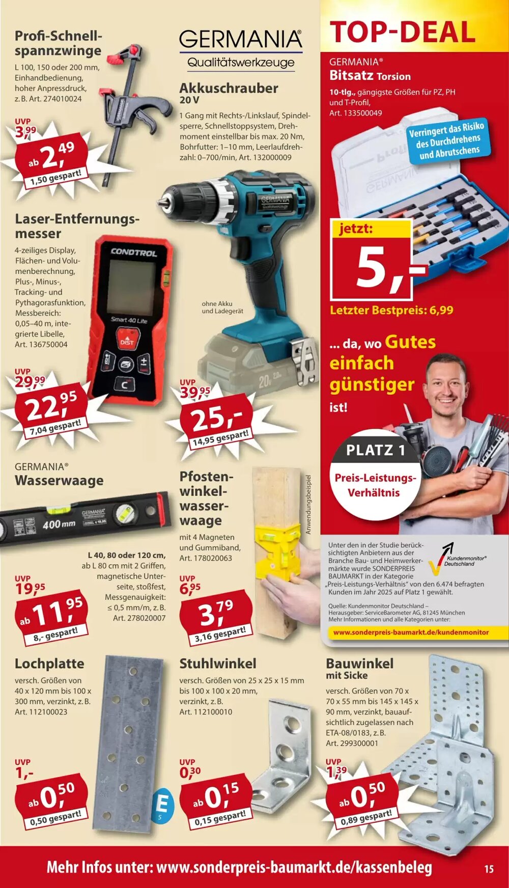 Sonderpreis Baumarkt Prospekt (ab 21.03.2026) zum Blättern - Seite 15