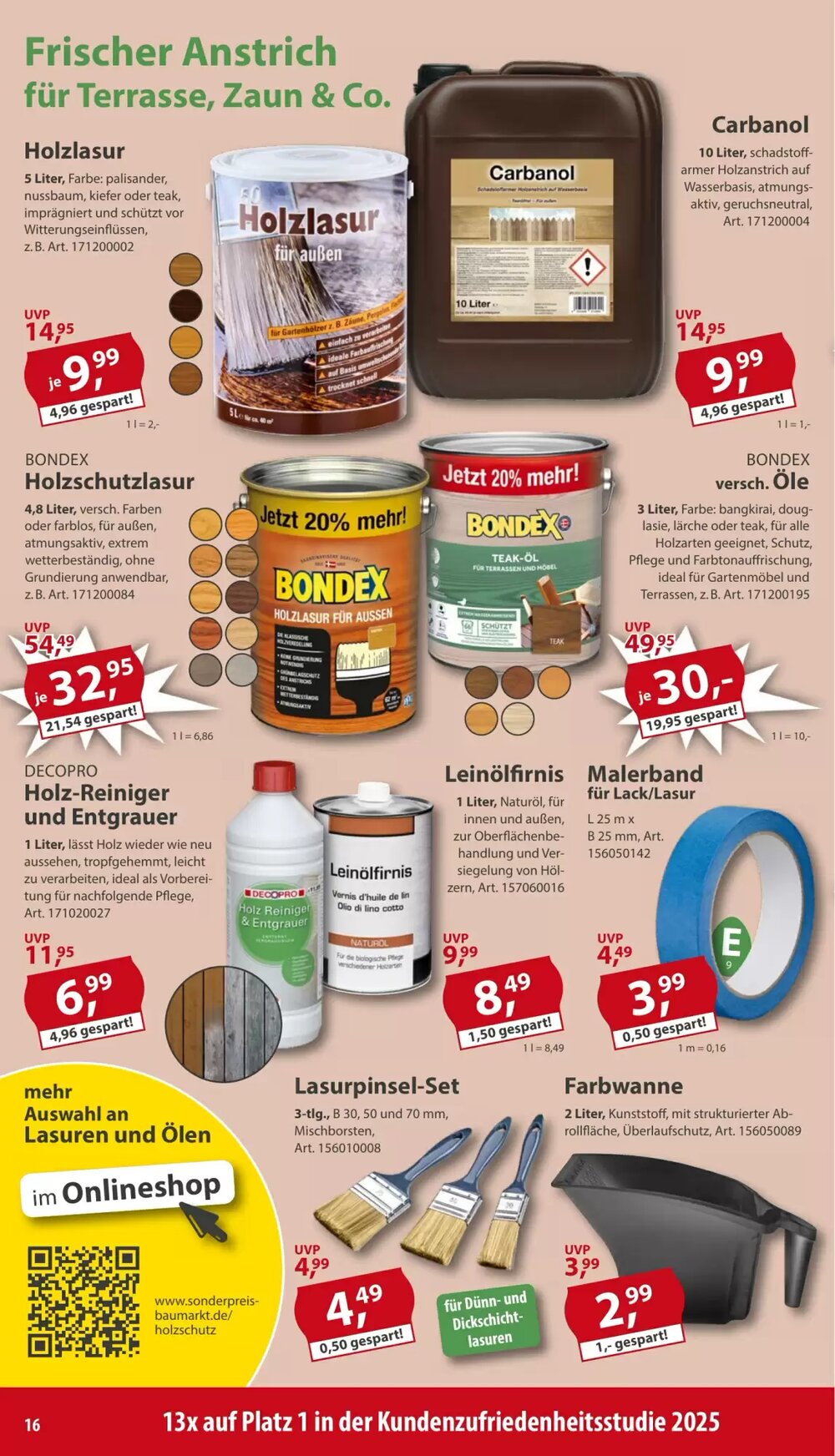 Sonderpreis Baumarkt Prospekt (ab 21.03.2026) zum Blättern - Seite 16