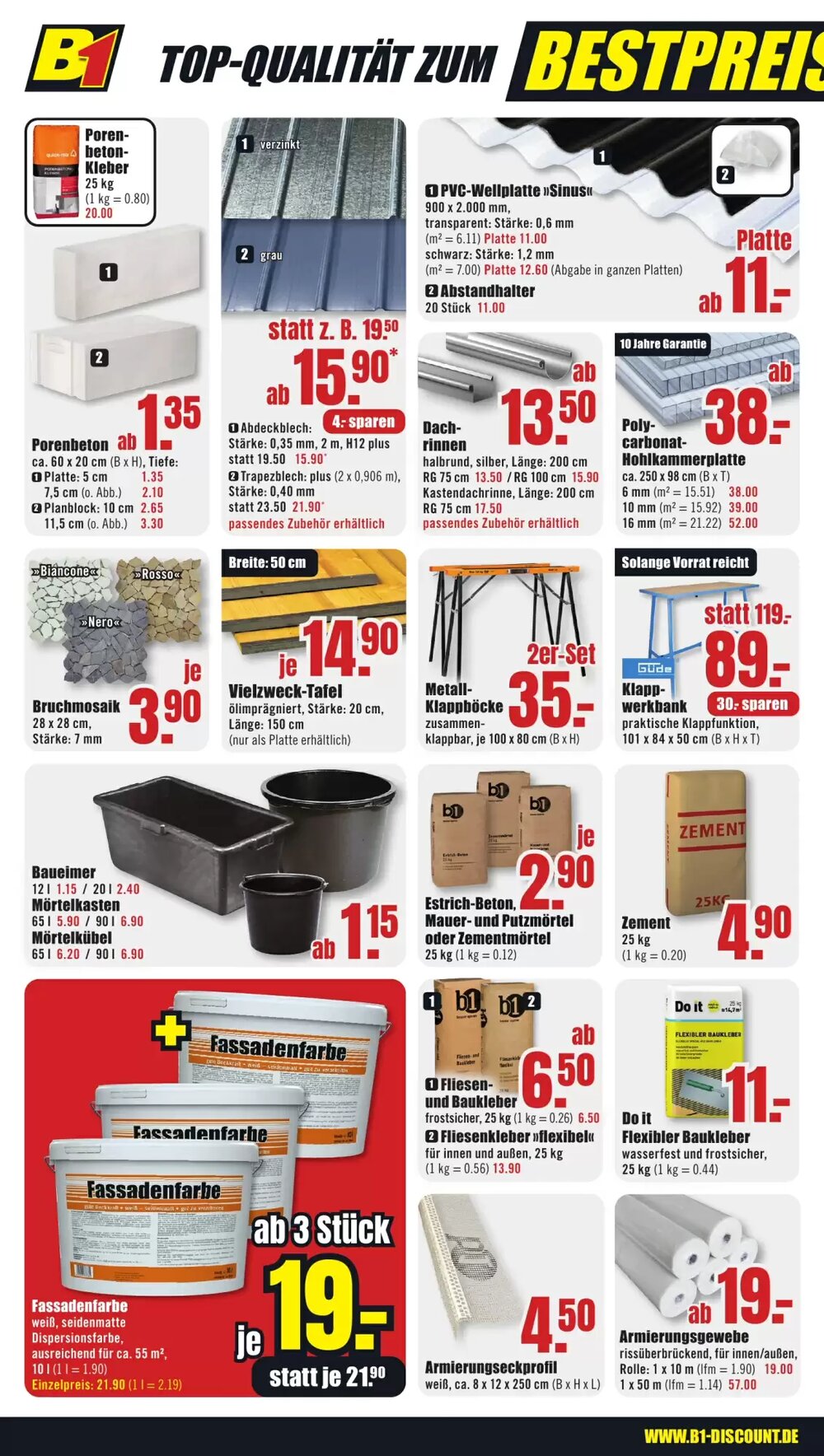 B1 Discount Baumarkt Prospekt (ab 21.03.2026) zum Blättern - Seite 6