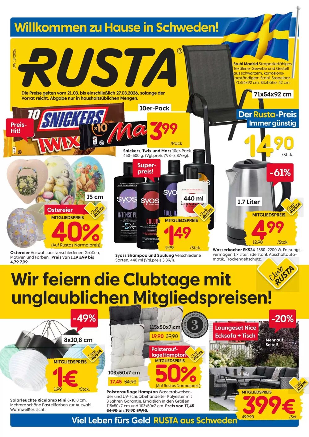 Rusta Prospekt (ab 21.03.2026) zum Blättern - Seite 1