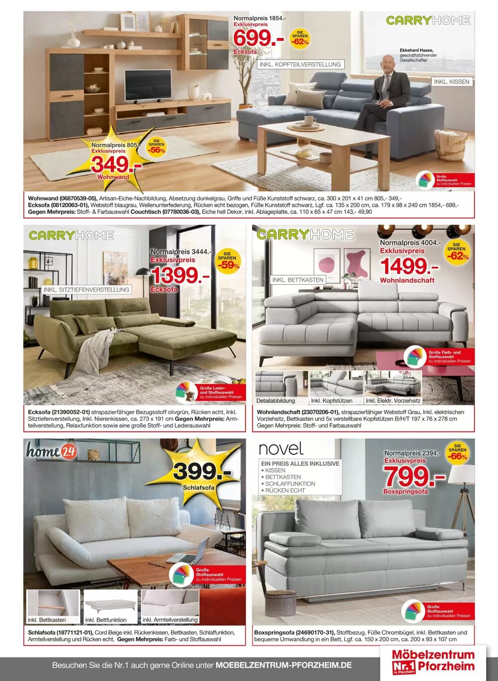 Möbelzentrum Pforzheim Prospekt (ab 21.03.2026) zum Blättern - Seite 19