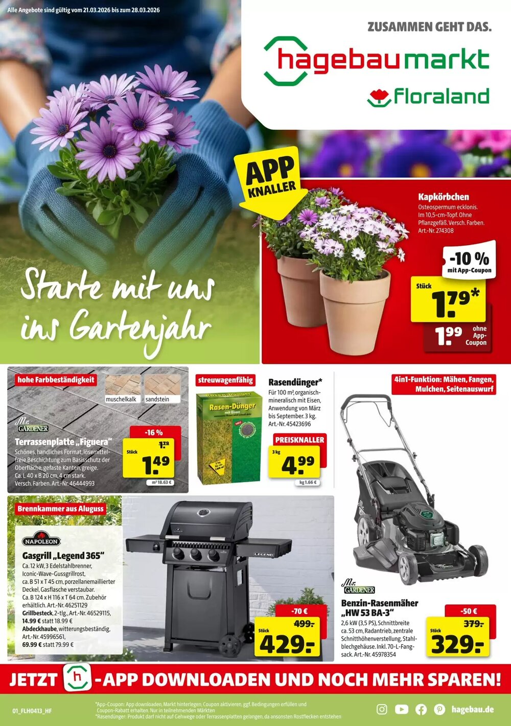 Hagebau Prospekt (ab 21.03.2026) zum Blättern - Seite 1