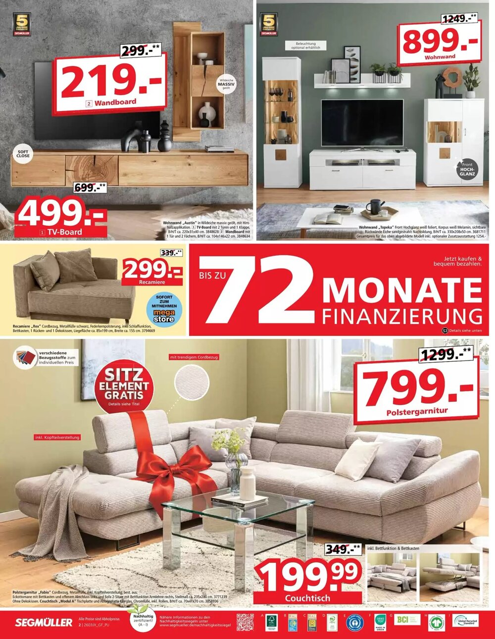 Segmüller Prospekt (ab 21.03.2026) zum Blättern - Seite 2
