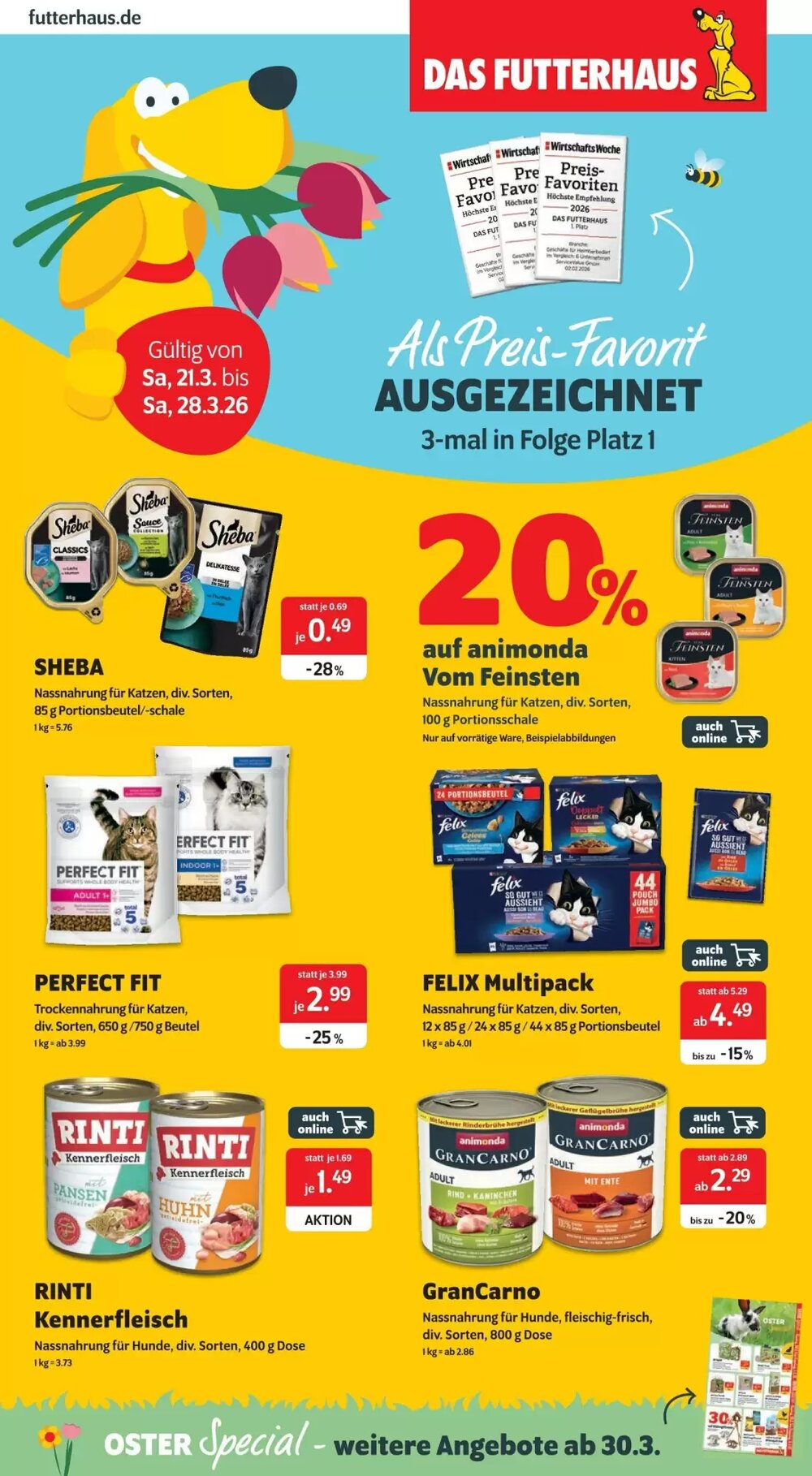 Das Futterhaus Prospekt (ab 21.03.2026) zum Blättern - Seite 1