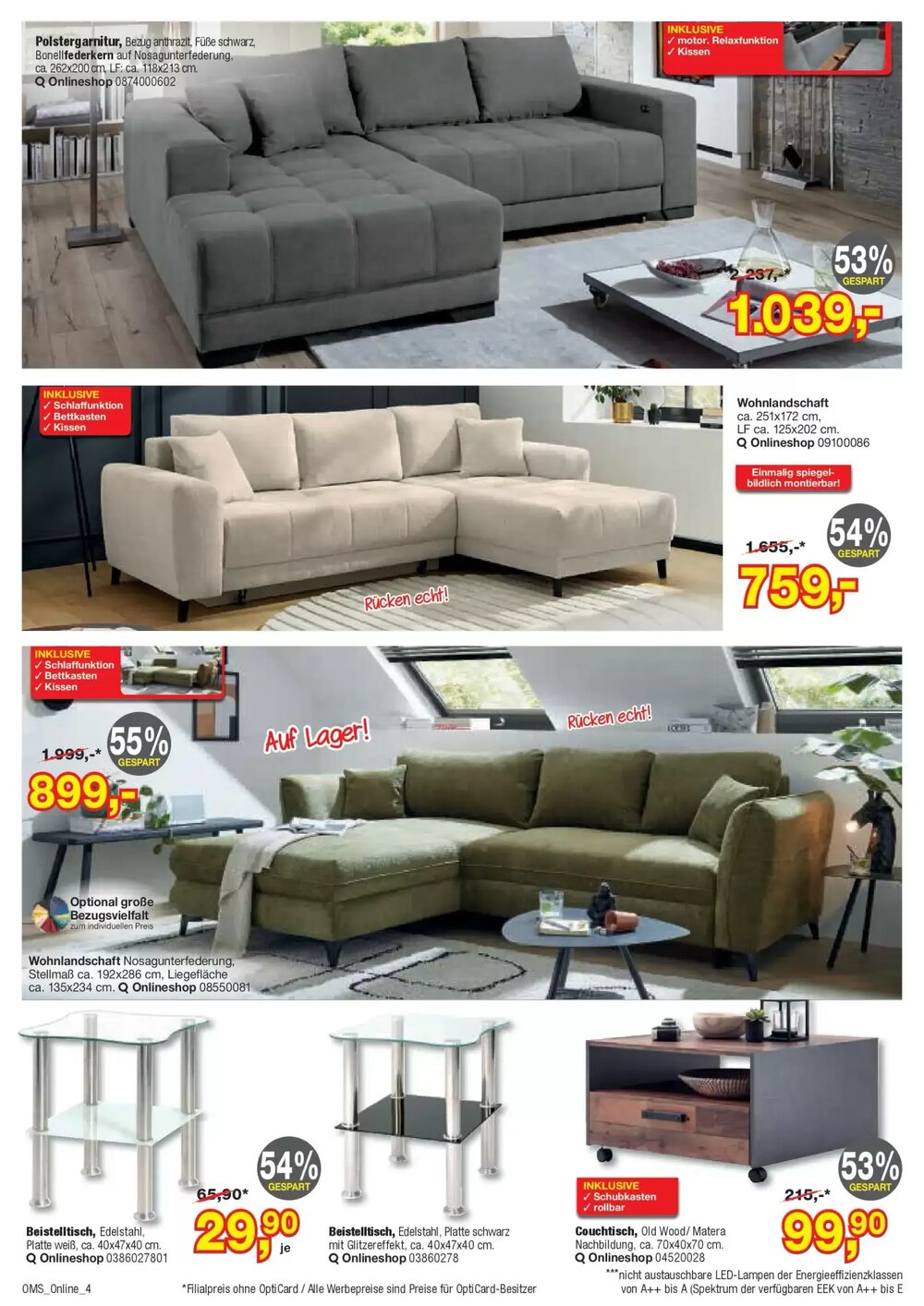 Opti Wohnwelt Prospekt (ab 21.03.2026) zum Blättern - Seite 4