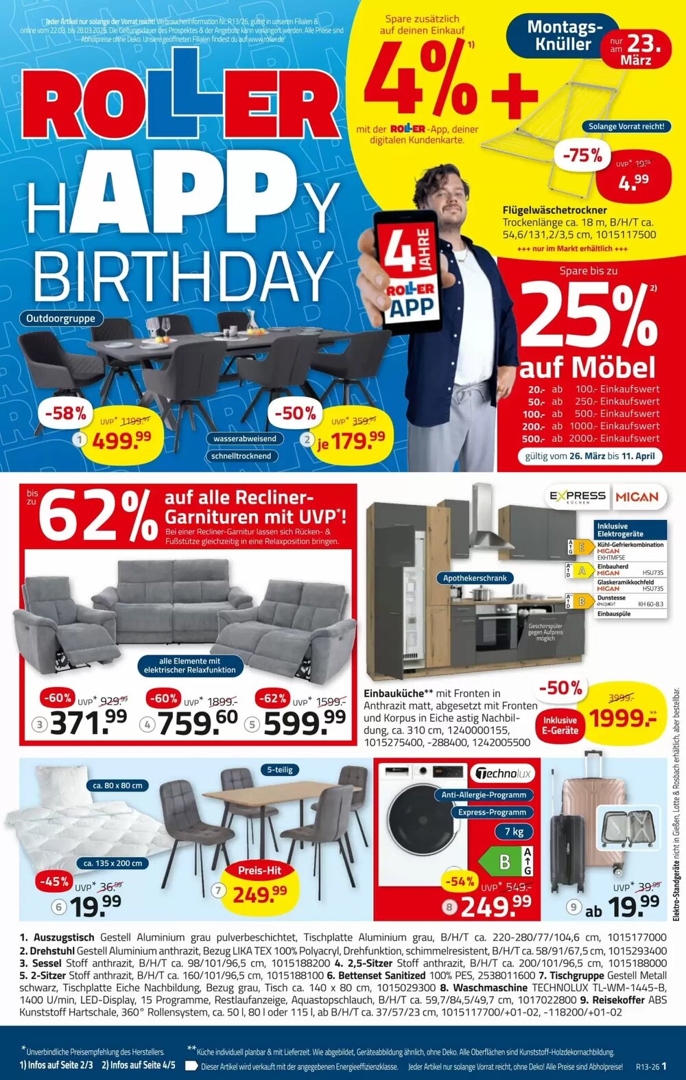 ROLLER Prospekt (ab 22.03.2026) zum Blättern - Seite 1