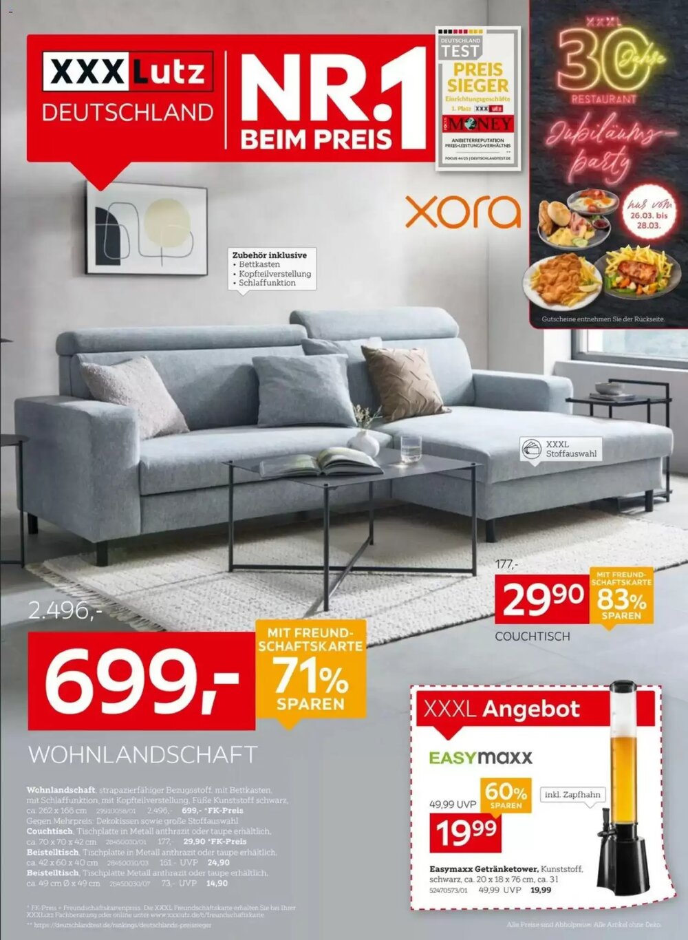 XXXLutz Prospekt (ab 22.03.2026) zum Blättern - Seite 1