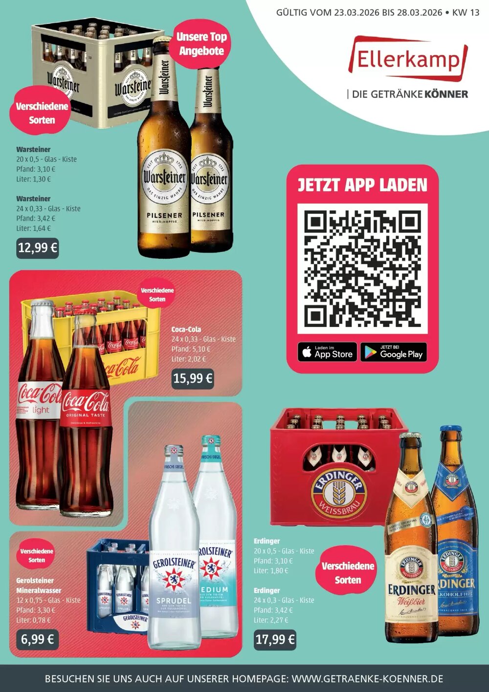 Ellerkamp Getränke Prospekt (ab 22.03.2026) zum Blättern - Seite 1