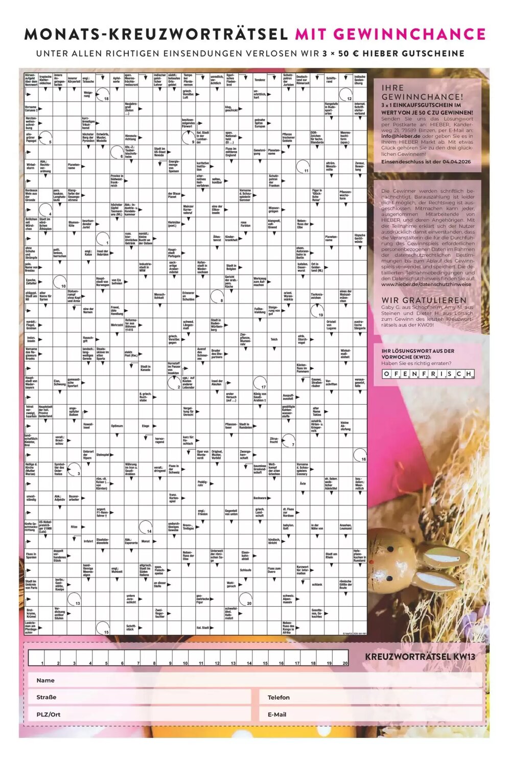 Hieber's Frische Center Prospekt (ab 22.03.2026) zum Blättern - Seite 15