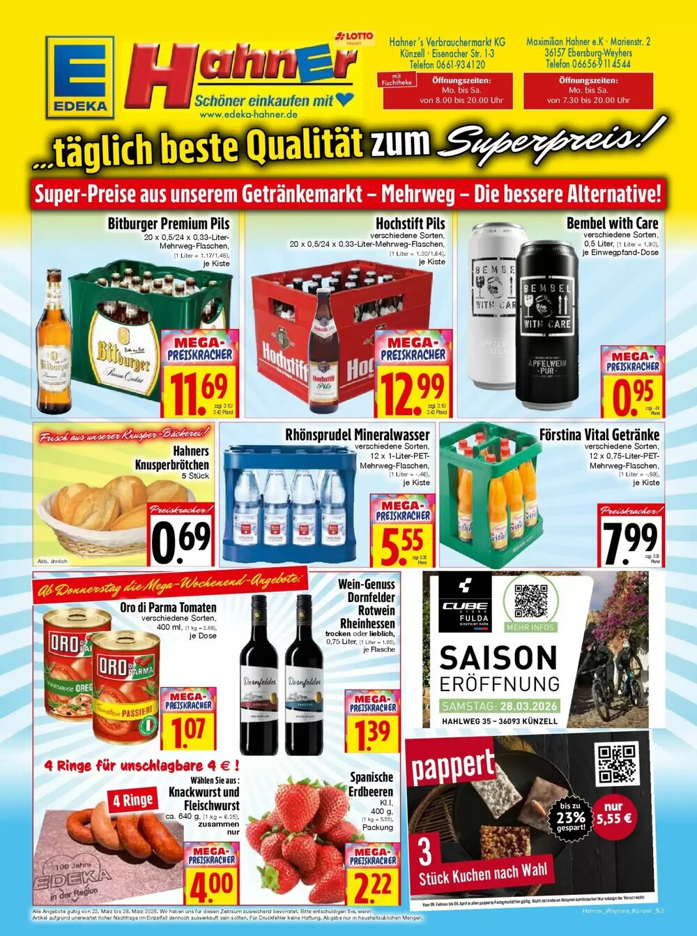 EDEKA Hahner Prospekt (ab 22.03.2026) zum Blättern - Seite 2