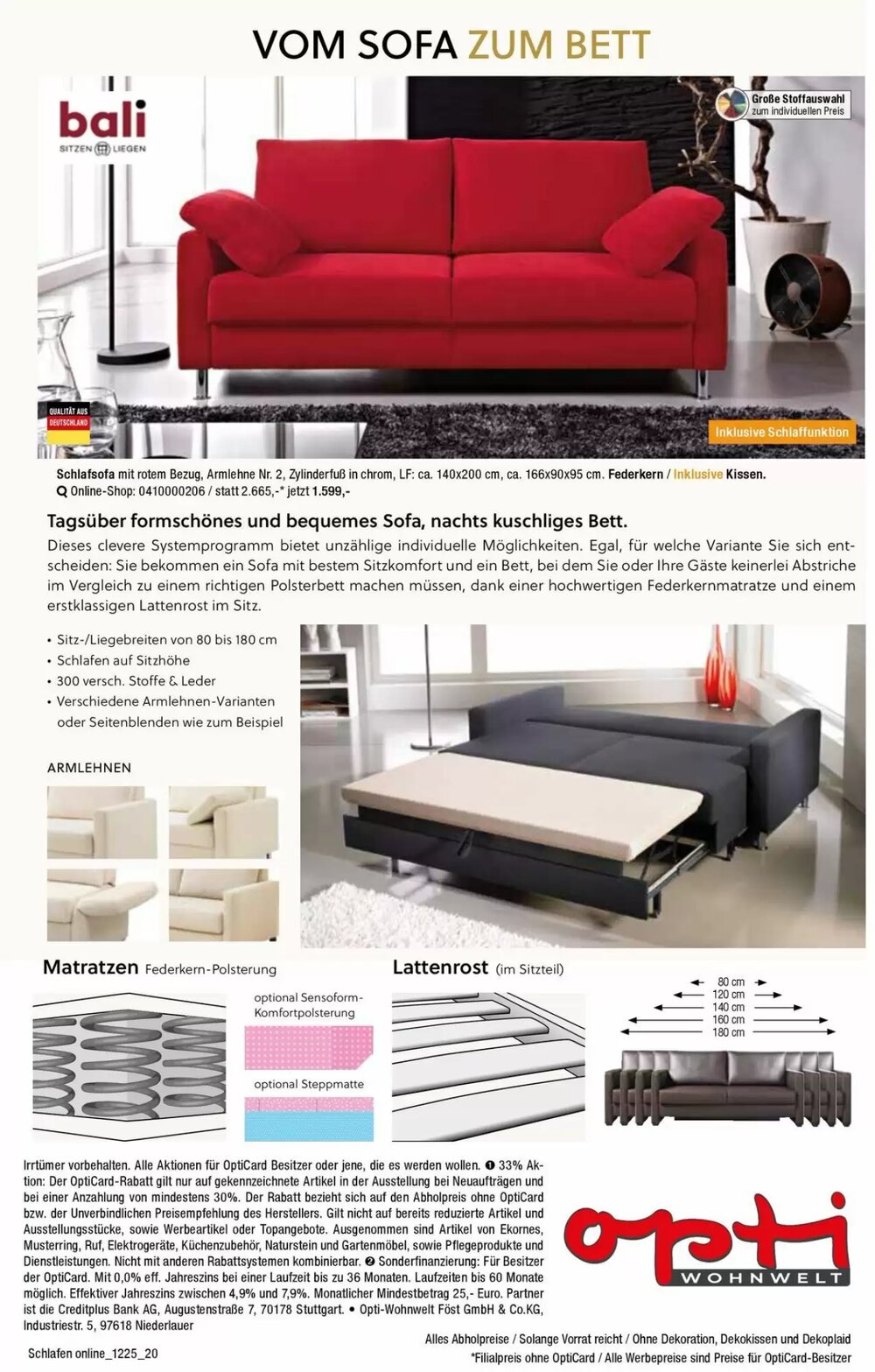 Opti Wohnwelt Prospekt (ab 22.03.2026) zum Blättern - Seite 20