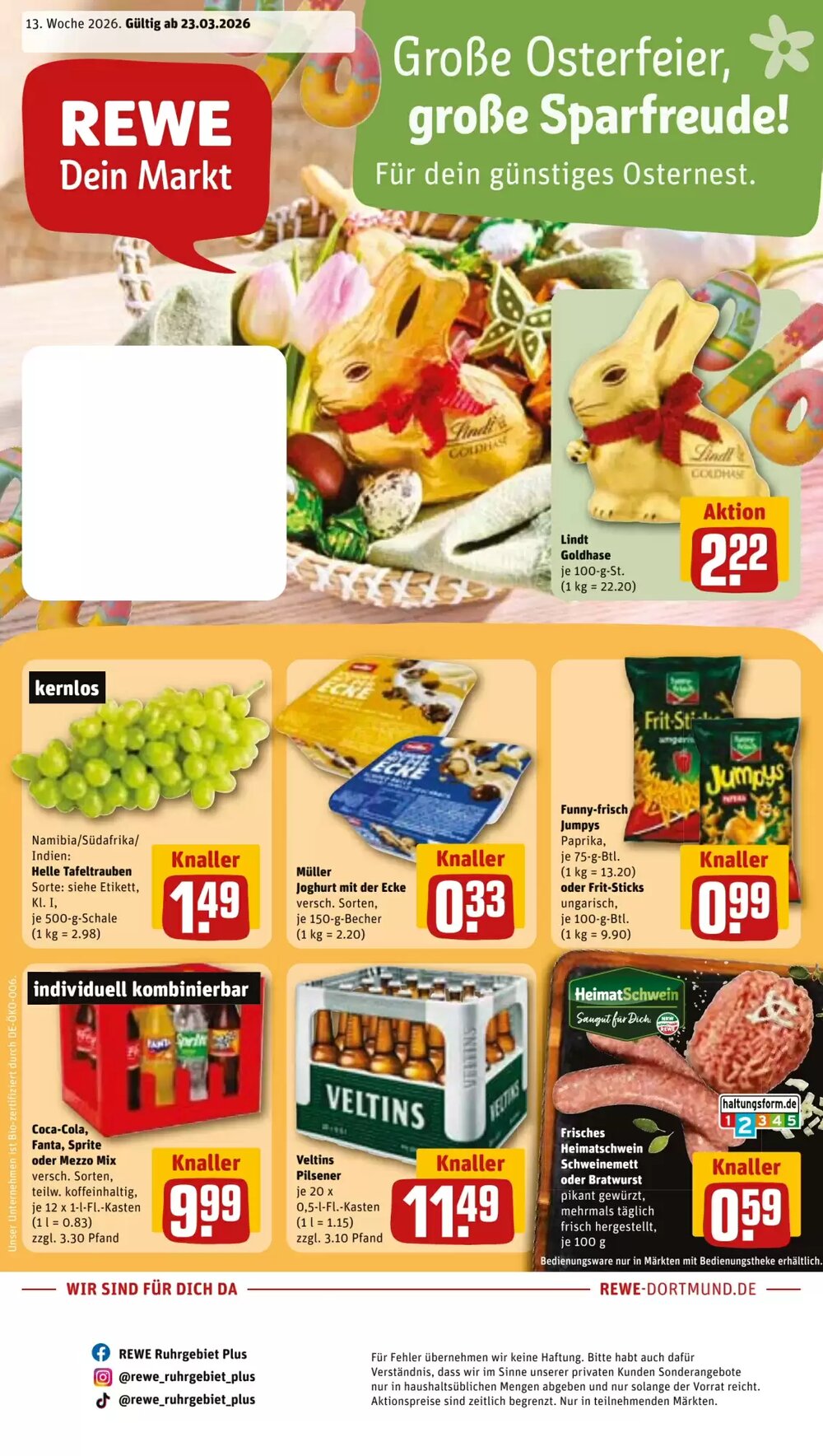 REWE Prospekt (ab 23.03.2026) zum Blättern - Seite 1