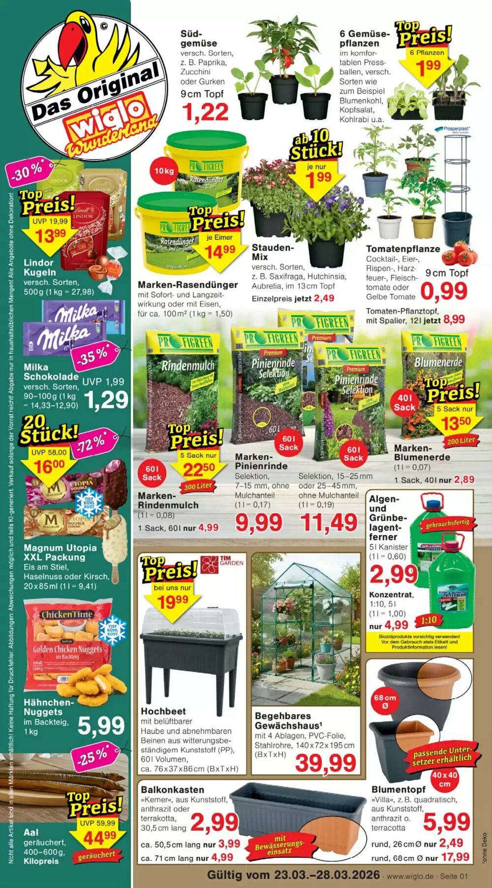 Wiglo Wunderland Prospekt (ab 23.03.2026) zum Blättern - Seite 1
