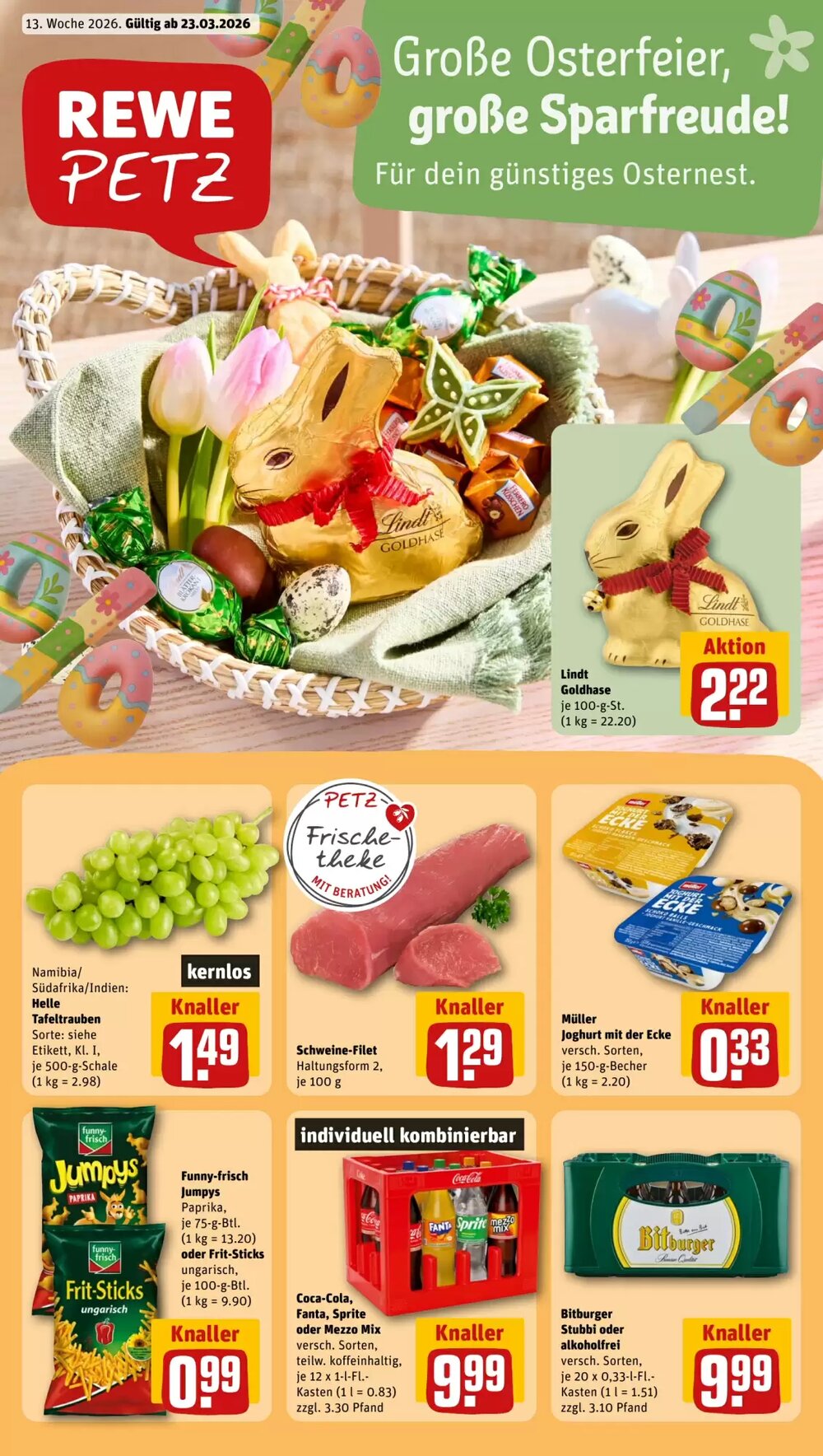 REWE PETZ Prospekt (ab 23.03.2026) zum Blättern - Seite 1